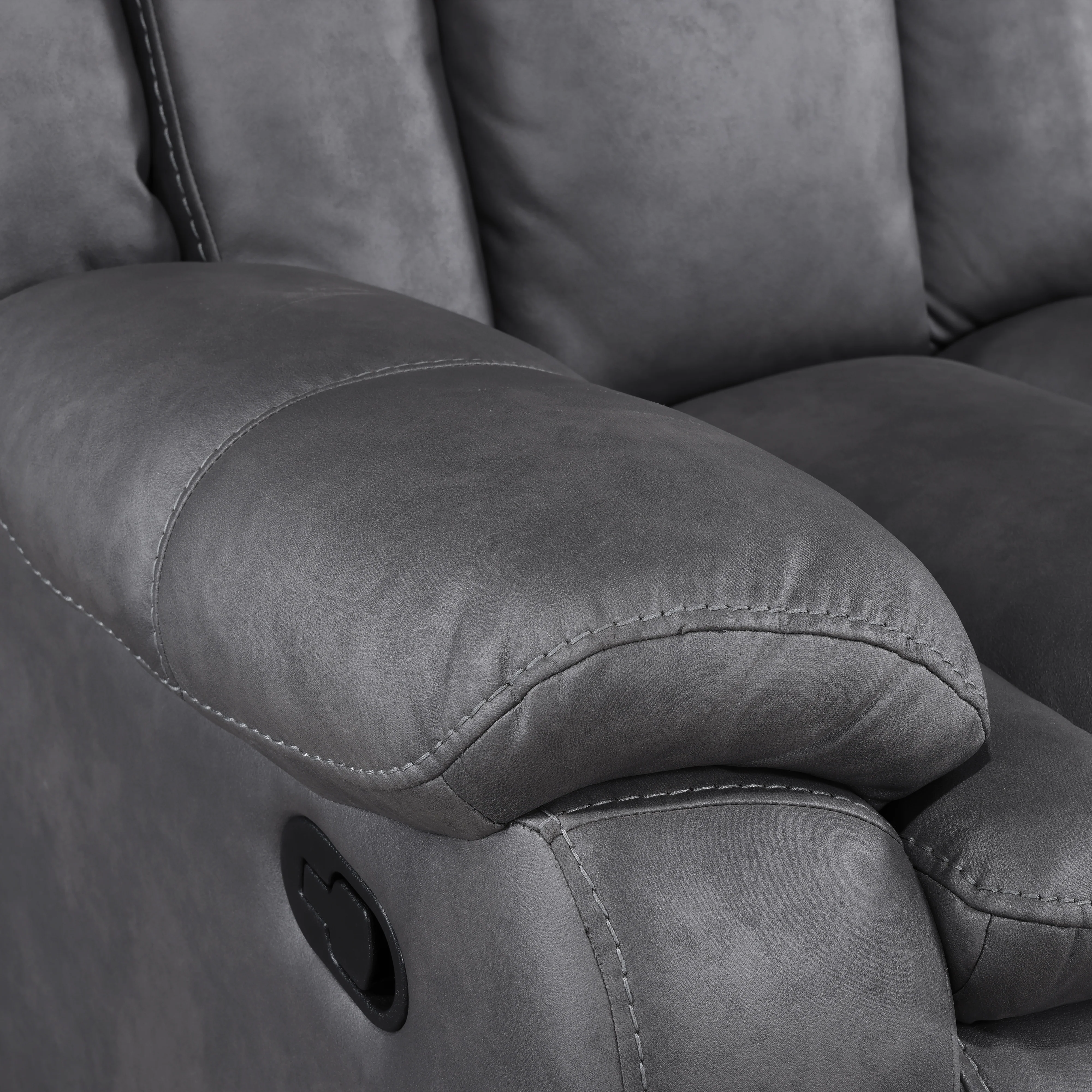 Morello Sofa W/Dual Recliner- Gray - Image 6