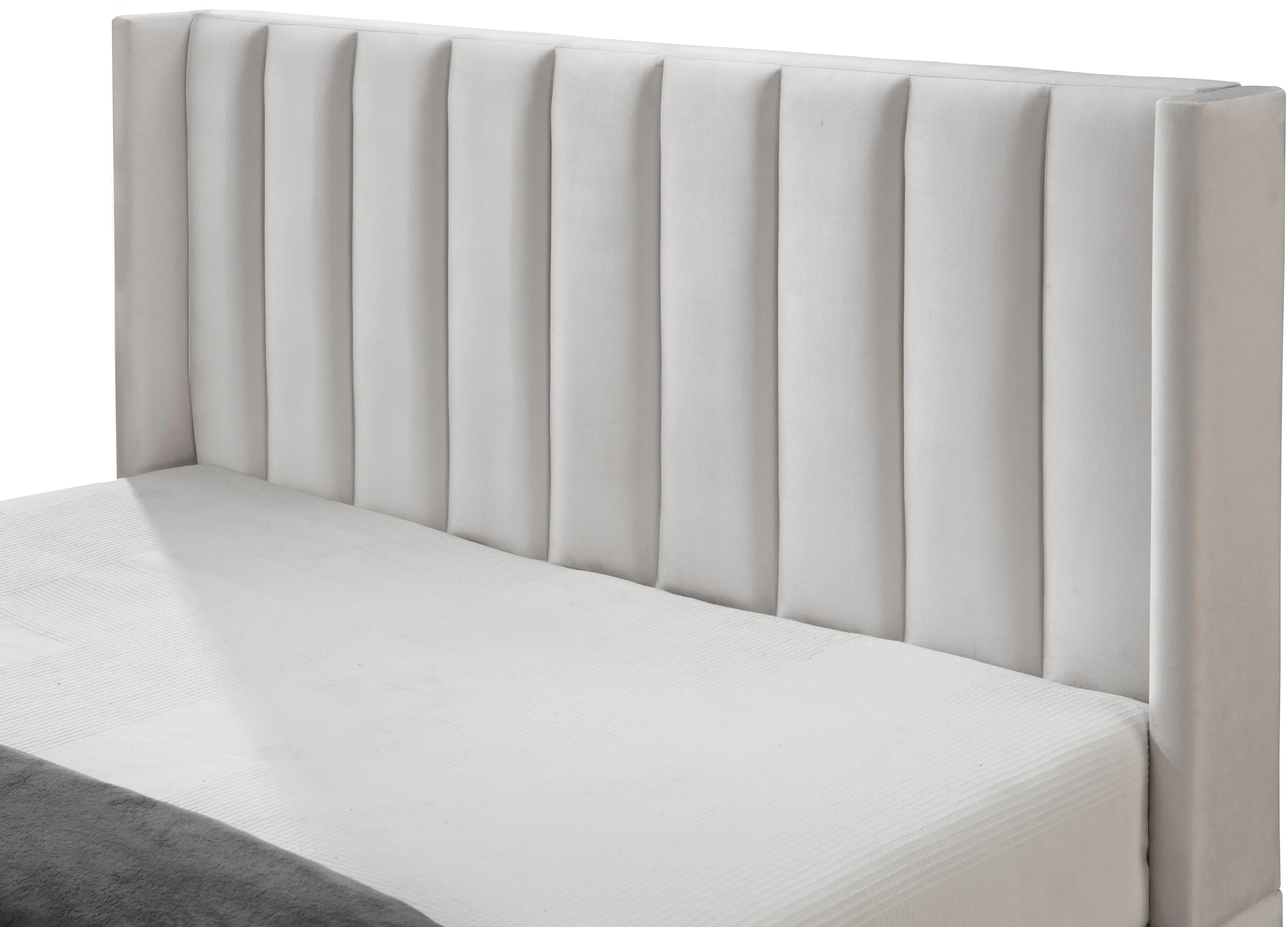 Nadia Cream Velvet Full Bed - Image 7