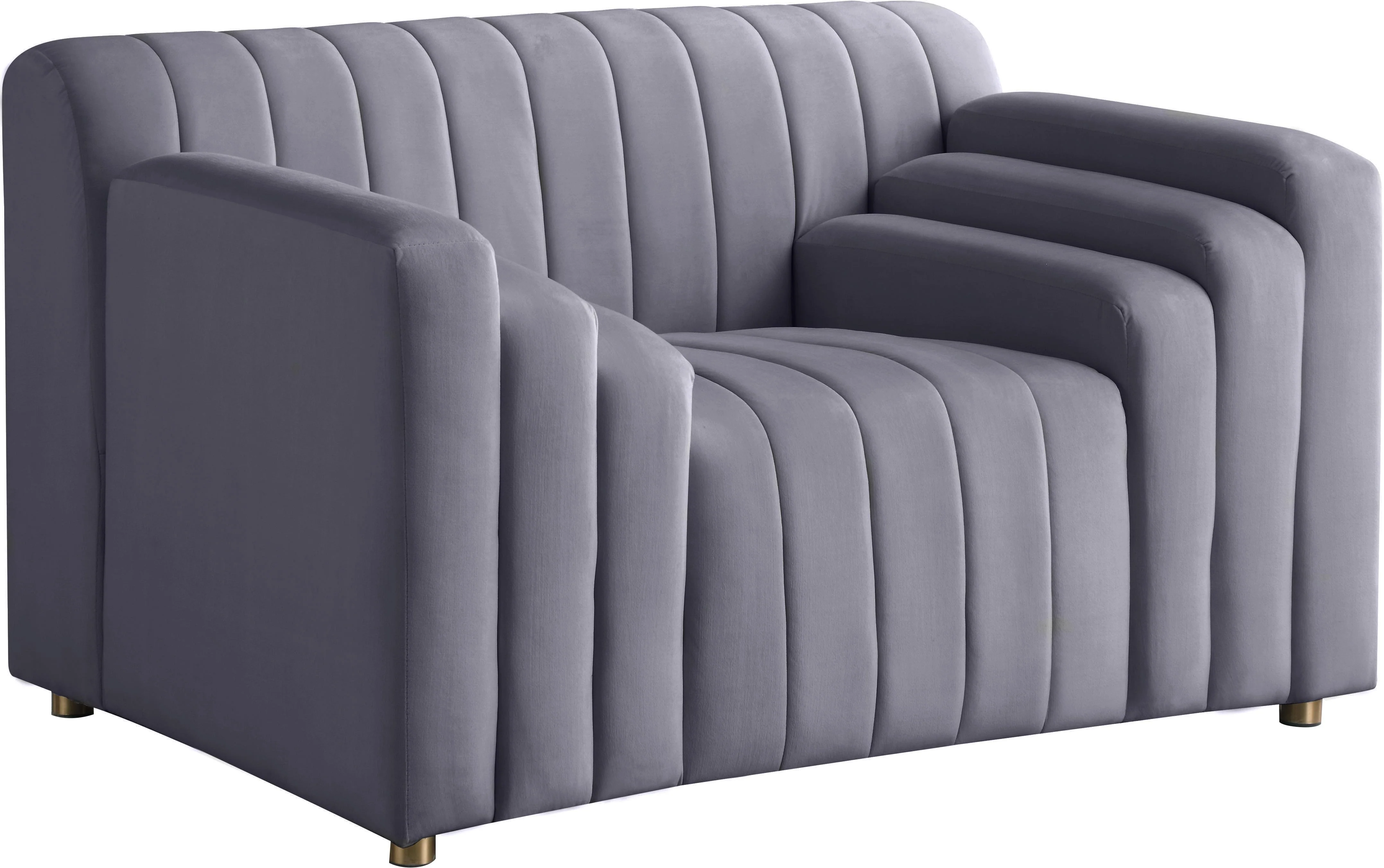 Naya Grey Velvet Chair