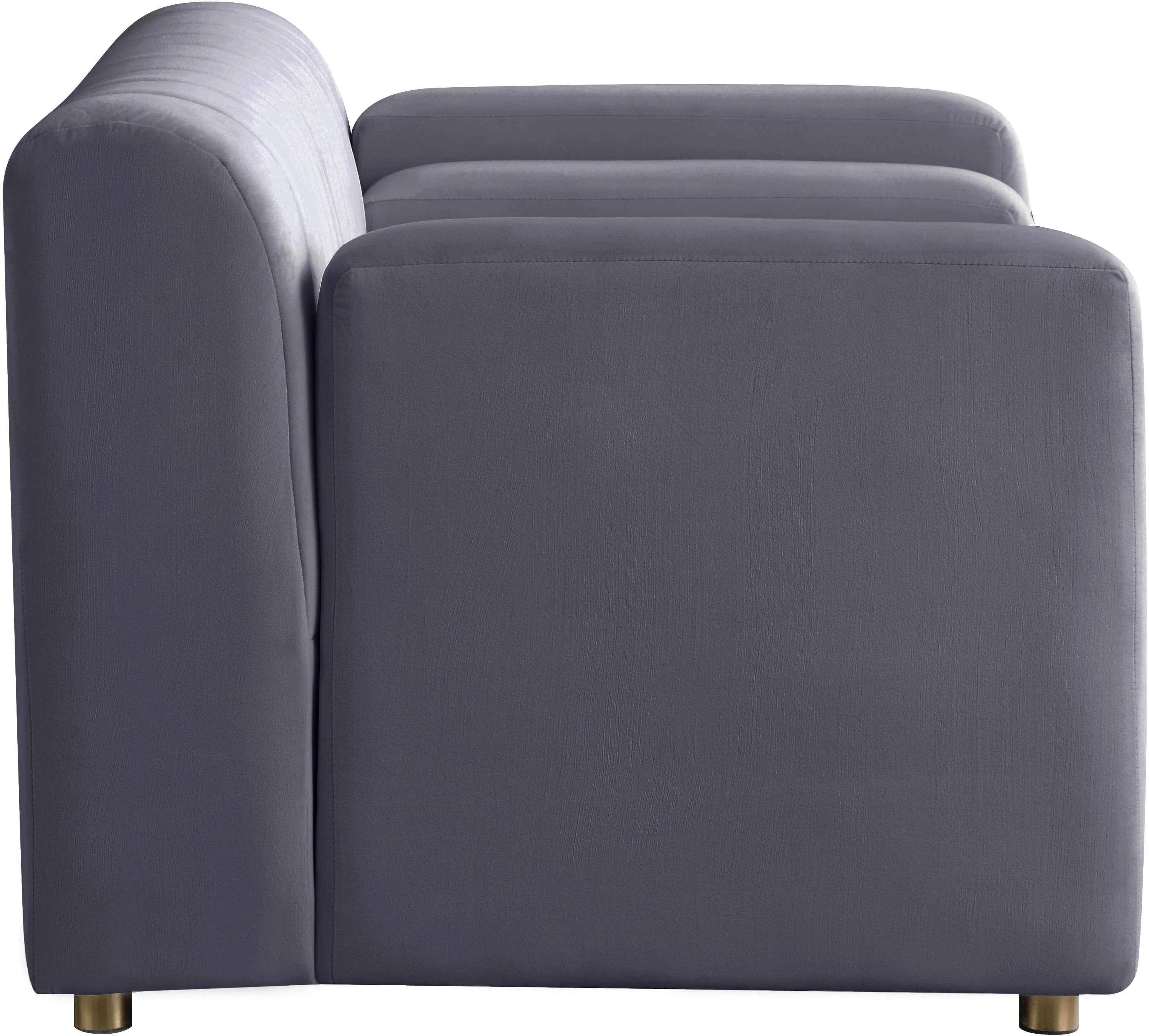 Naya Grey Velvet Chair - Image 5