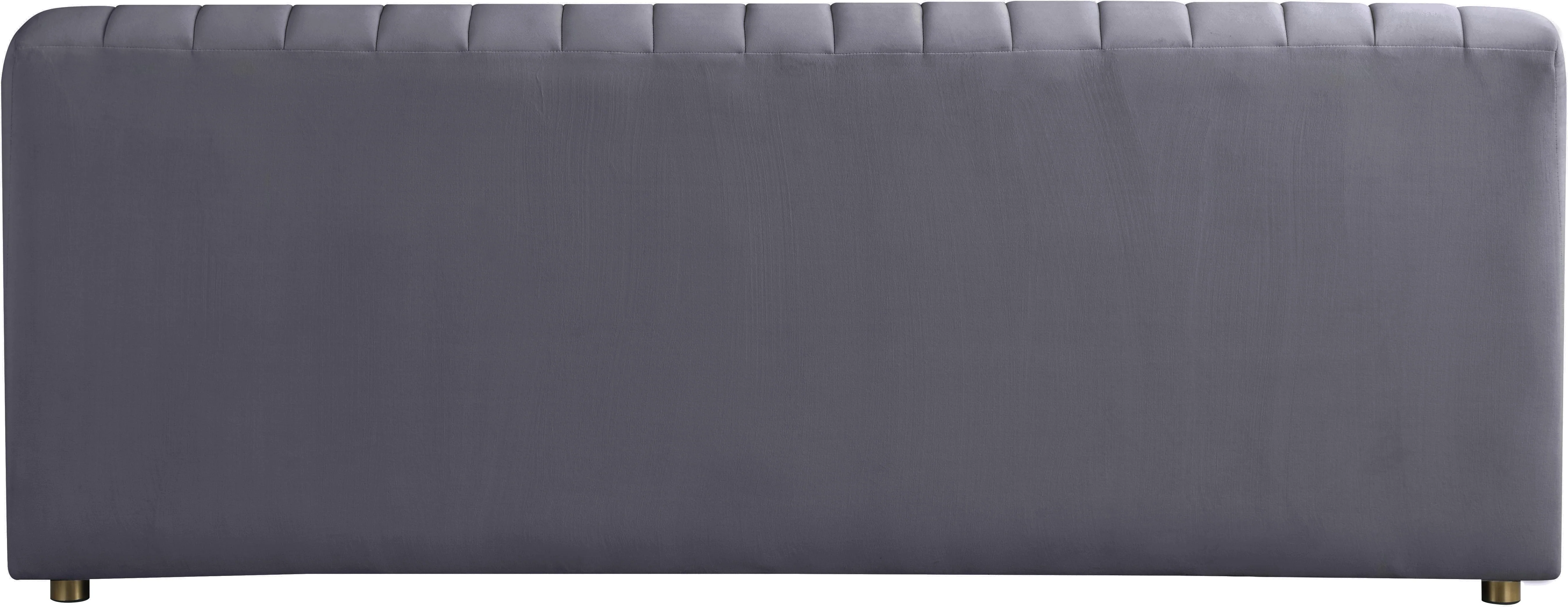 Naya Grey Velvet Loveseat - Image 3