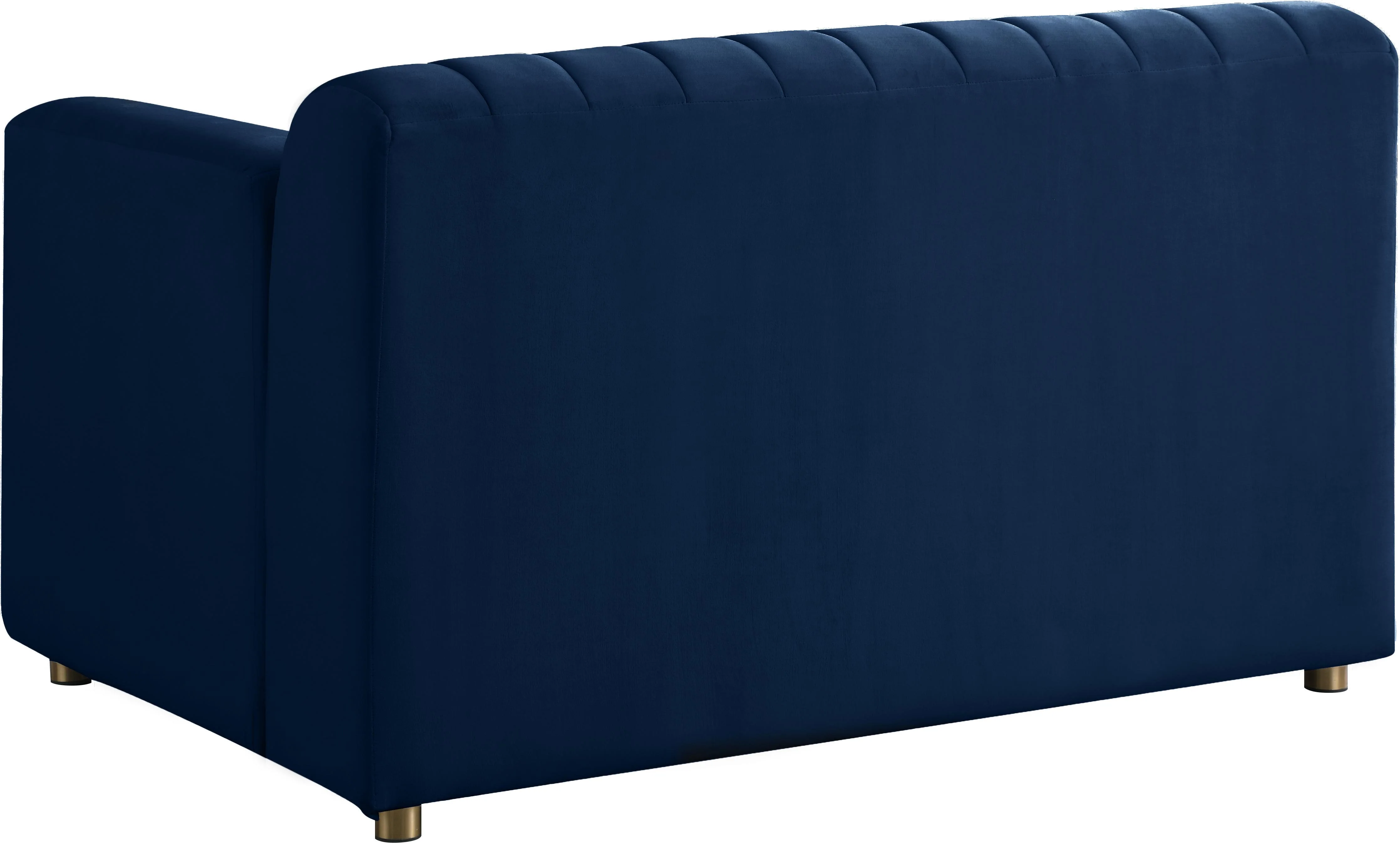Naya Navy Velvet Chair - Image 2