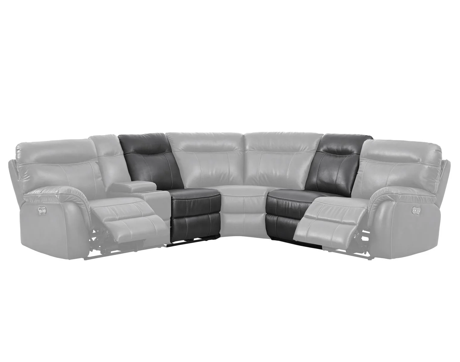 New Classic Atlas Power Armless Recliner in Gray
