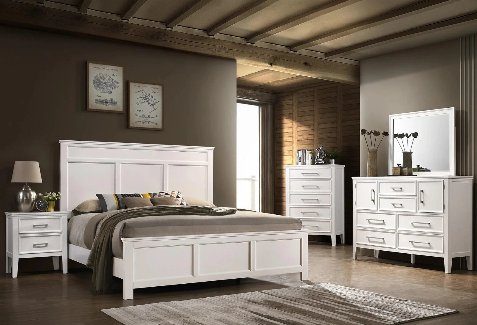 New Classic Furniture Andover King Bed in White - Image 2