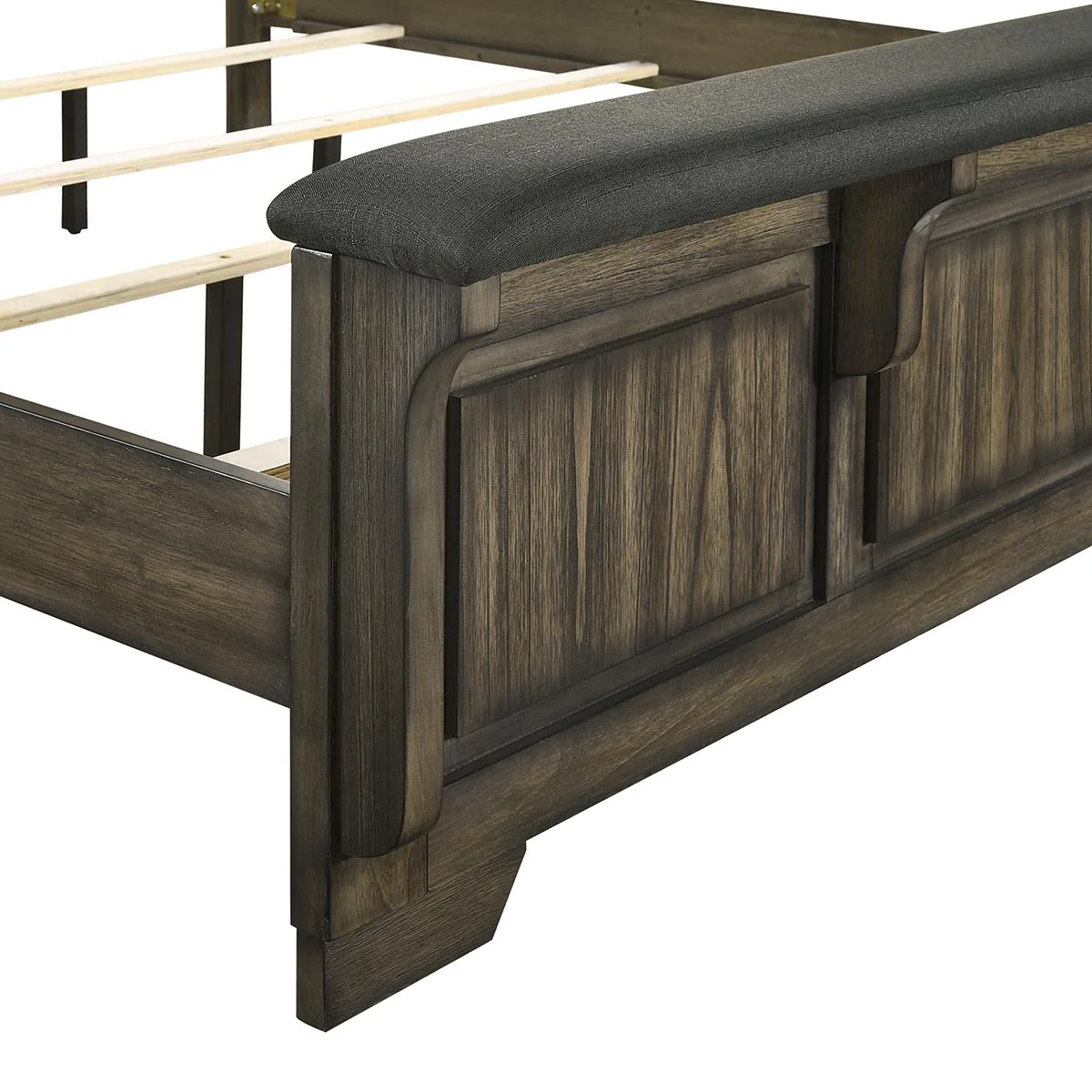 New Classic Furniture Ashland California King Panel Bed in Rustic Brown - Image 4