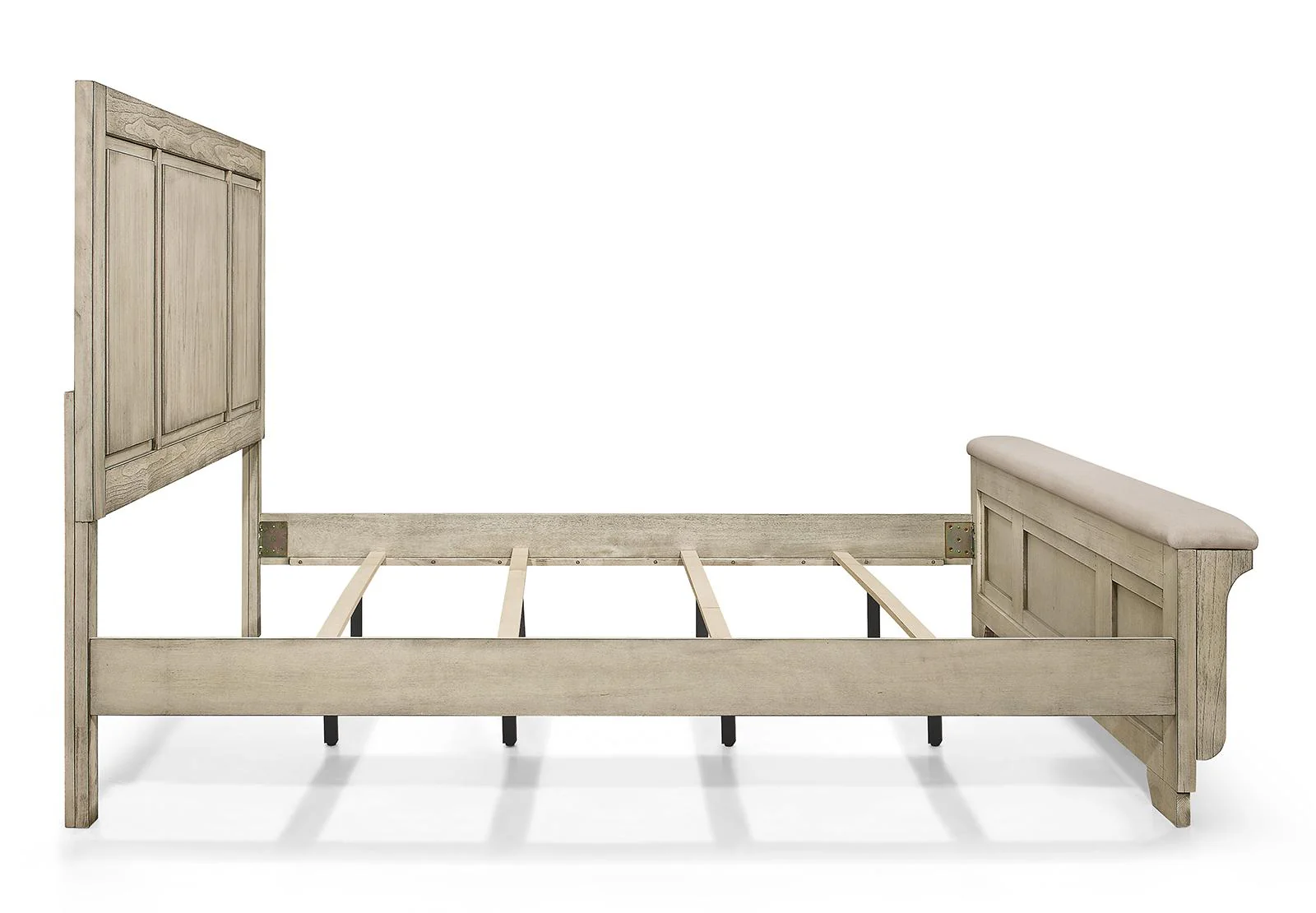 New Classic Furniture Ashland Queen Panel Bed in Rustic White - Image 3