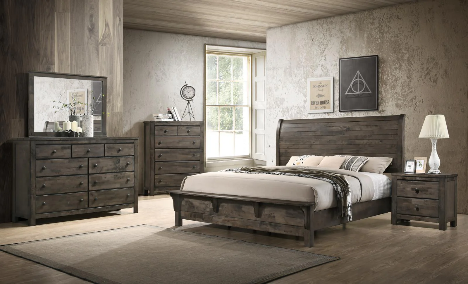 New Classic Furniture Blue Ridge Mirror in Rustic Gray - Image 4