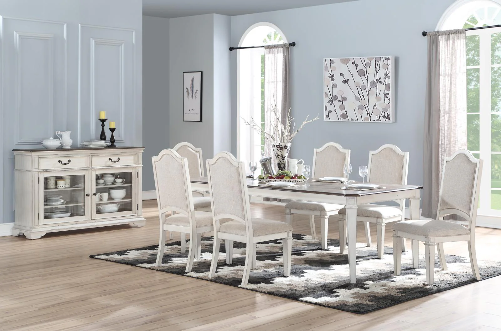 New Classic Furniture Anastasia Side Chair in Antique Bisque (Set of 2) - Image 5