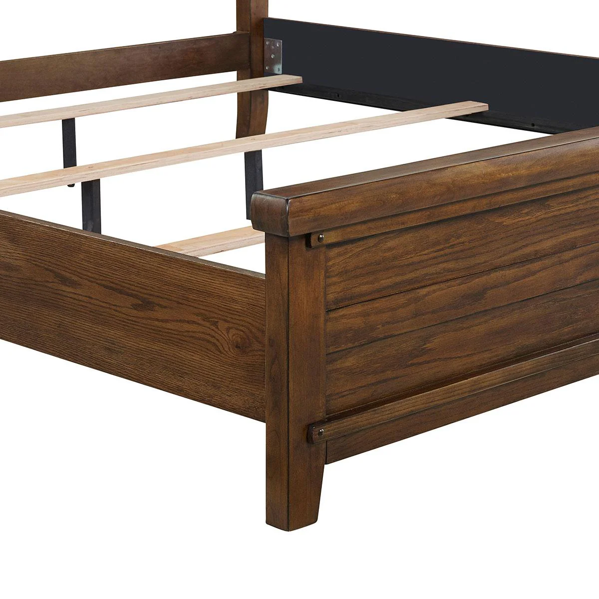 New Classic Furniture Fairfax Queen Panel Bed in Medium Oak - Image 5