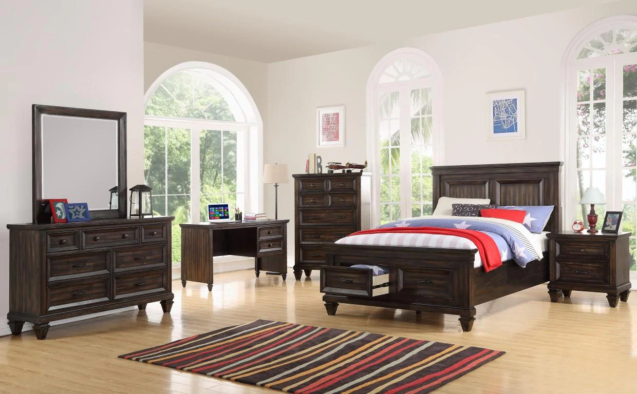 New Classic Furniture Sevilla Youth Twin Panel Storage Bed in Walnut - Image 3