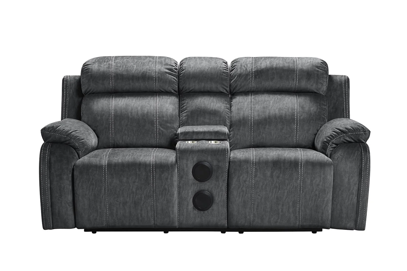 New Classic Furniture Tango Console Loveseat with Speaker in Shadow - Image 2