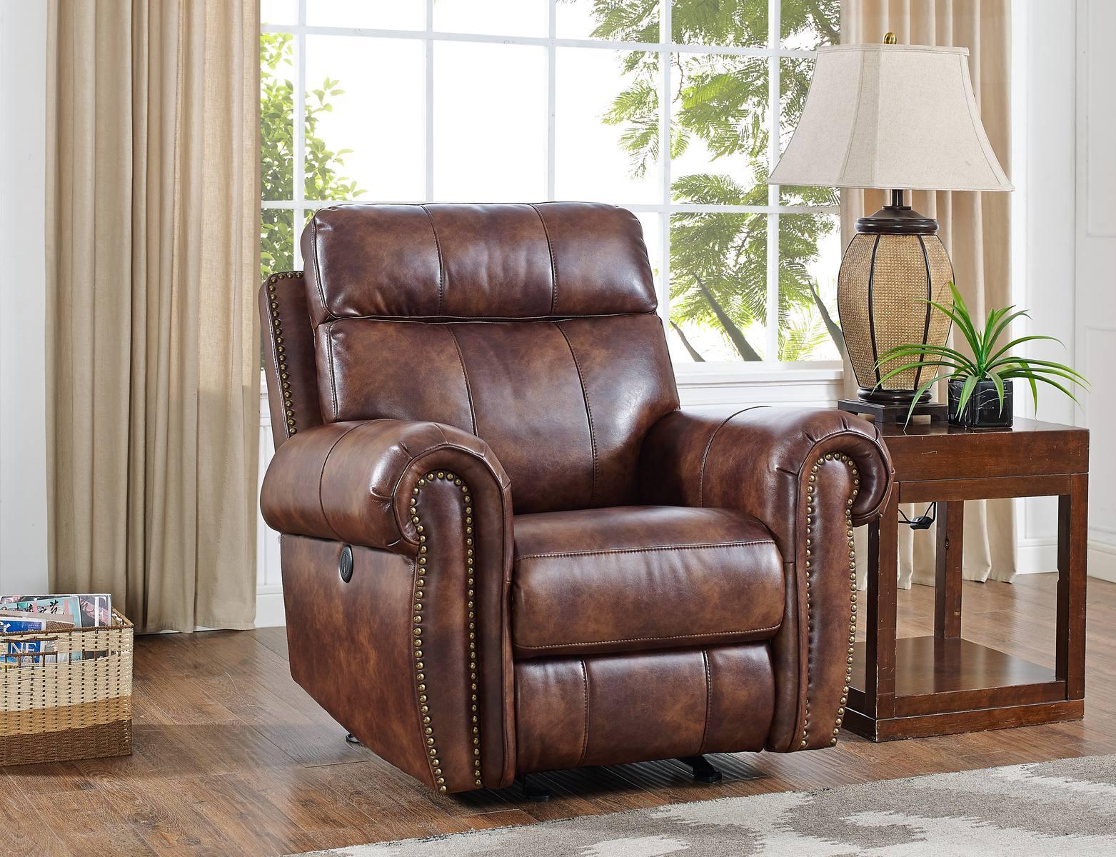 New Classic Roycroft Glider Recliner in Pecan - Image 2