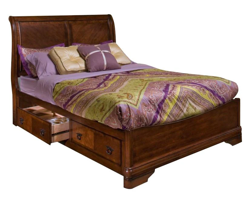 New Classic Sheridan Eastern King Storage Bed in Burnished Cherry - Image 2