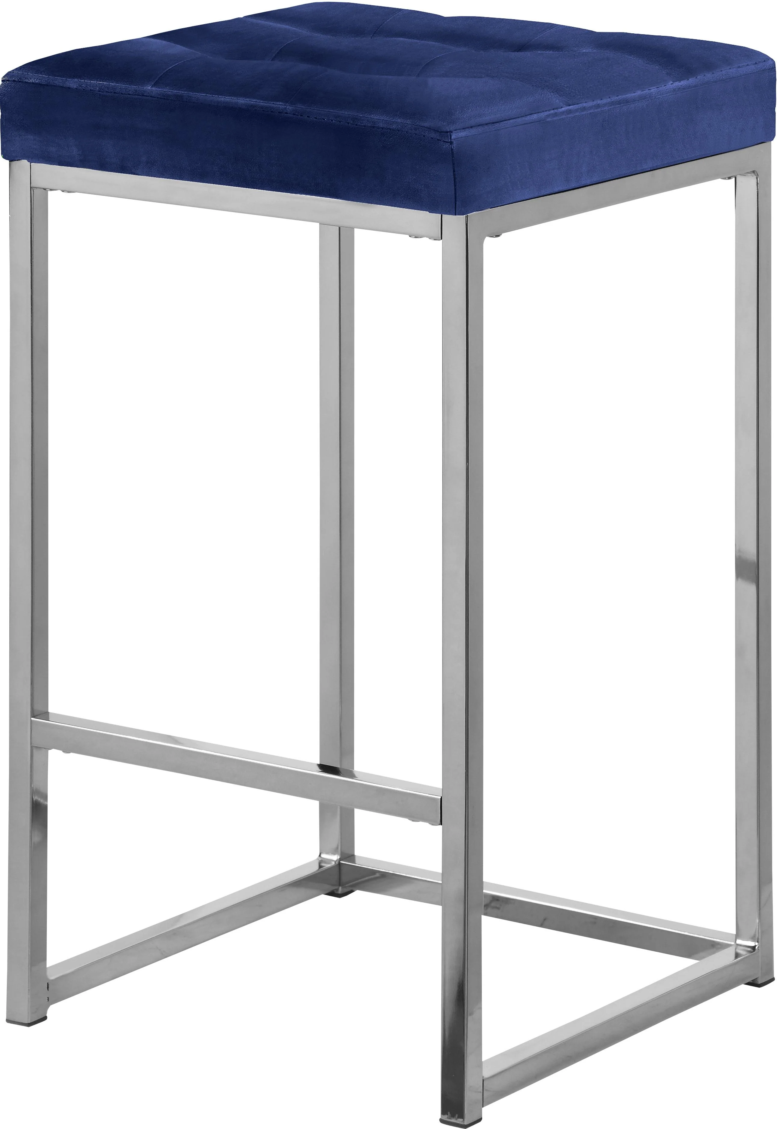 Nicola Navy Velvet Stool - Image 2