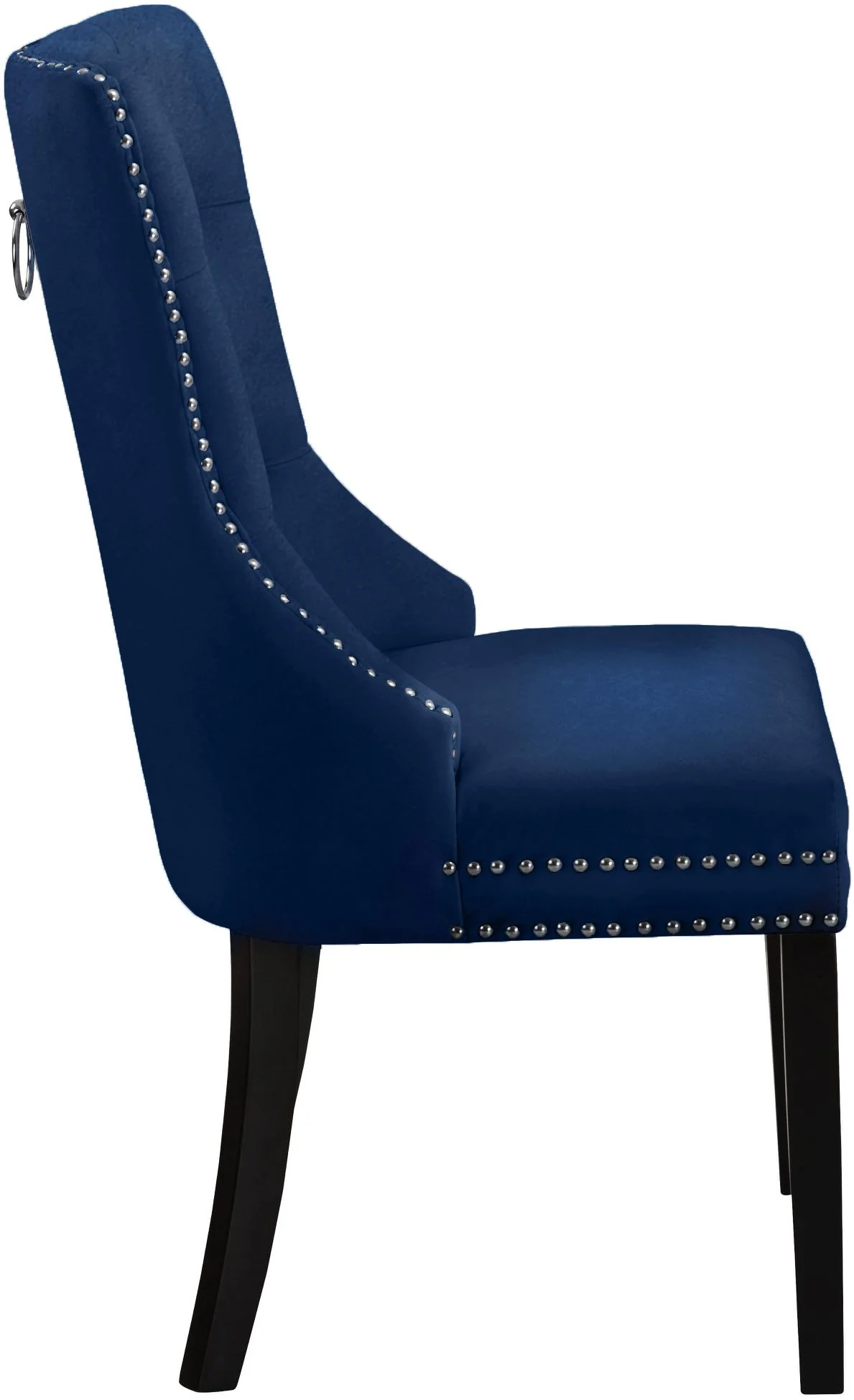 Nikki Navy Velvet Dining Chair - Image 3