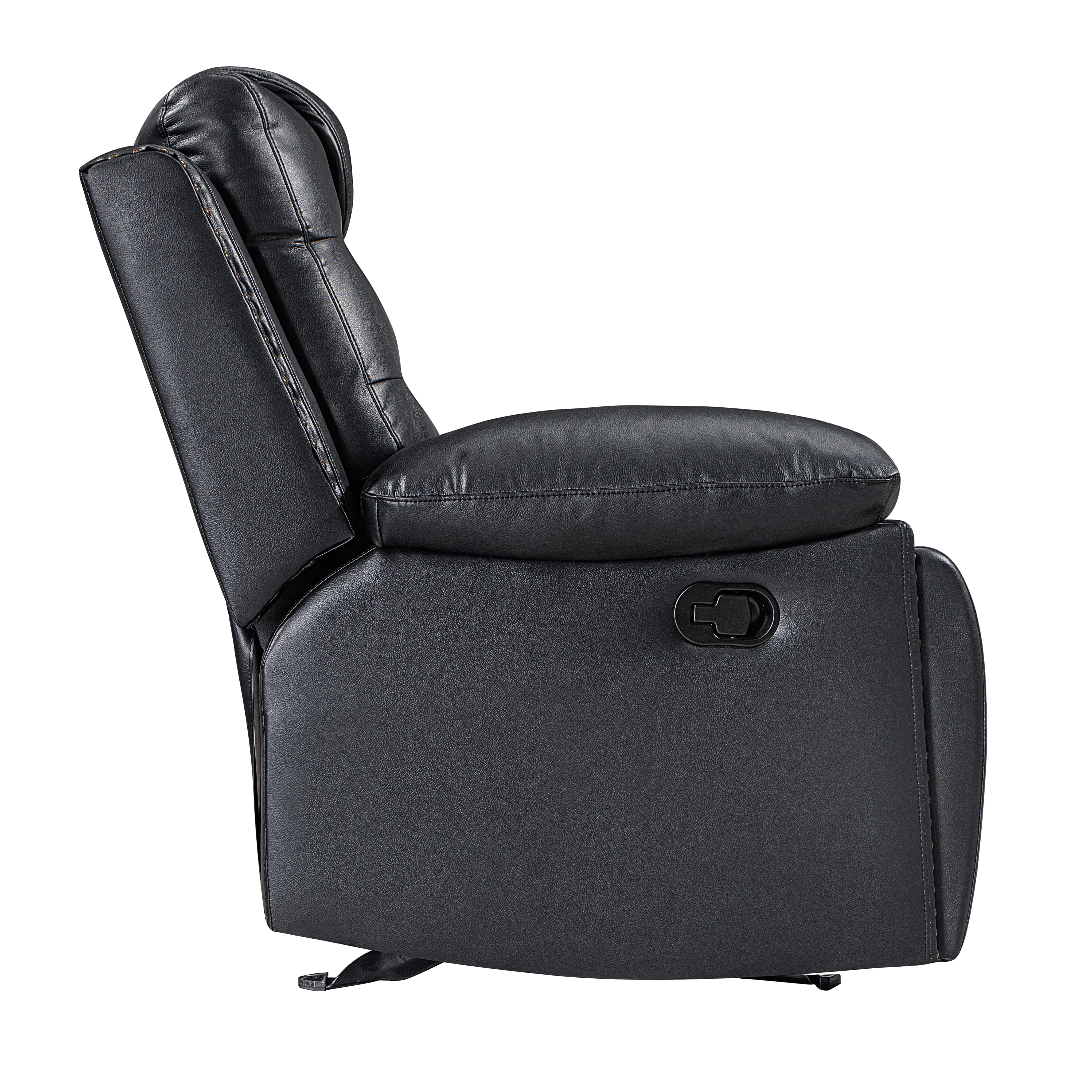 Nikko Sofa W/Dual Recliner-Black/Gray - Image 4