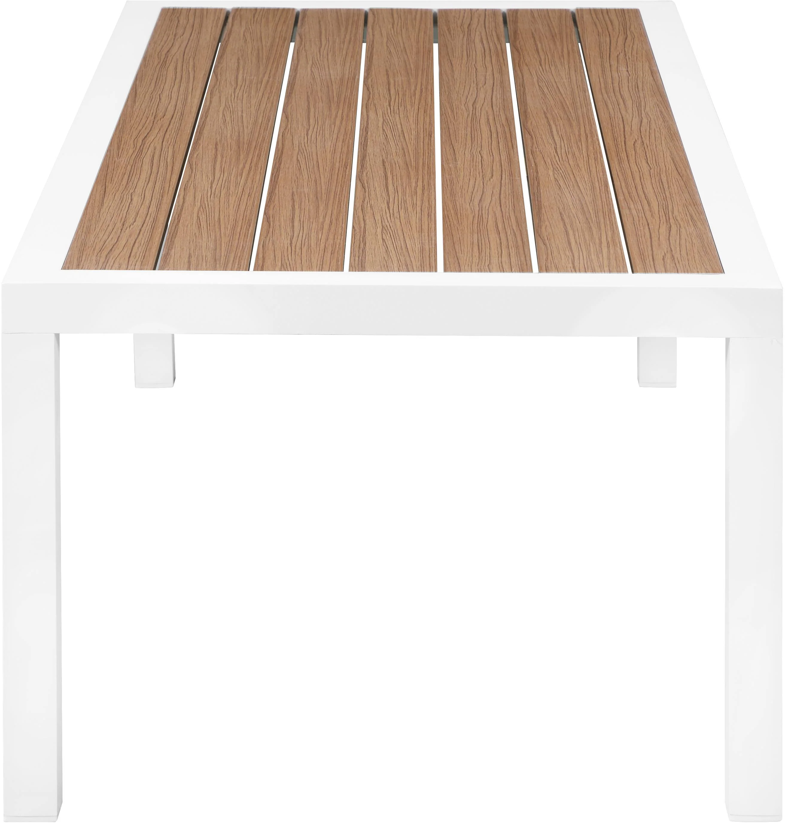 Nizuc Brown manufactured wood Outdoor Patio Aluminum Coffee Table - Image 4