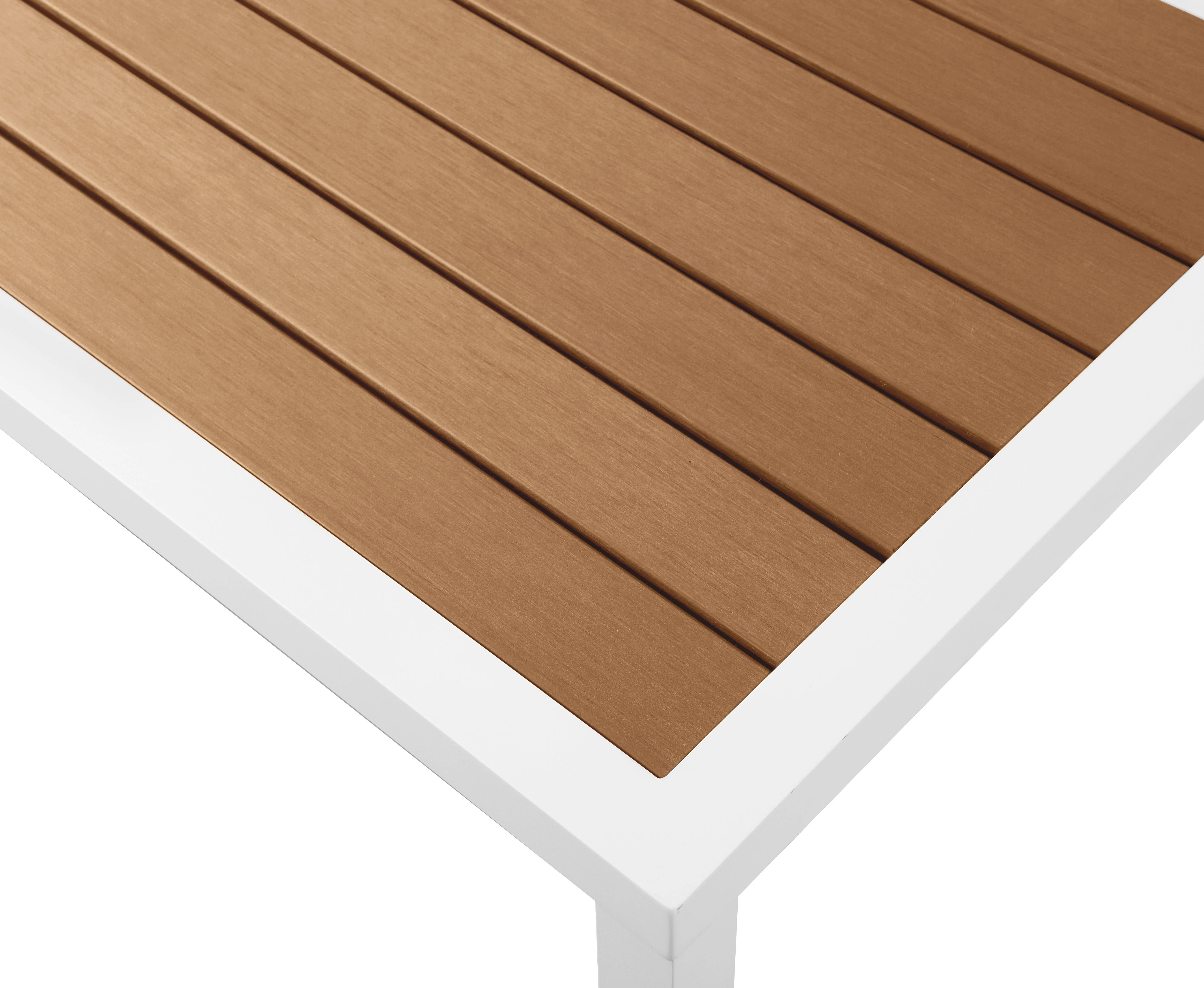 Nizuc Brown manufactured wood Outdoor Patio Aluminum Coffee Table - Image 5