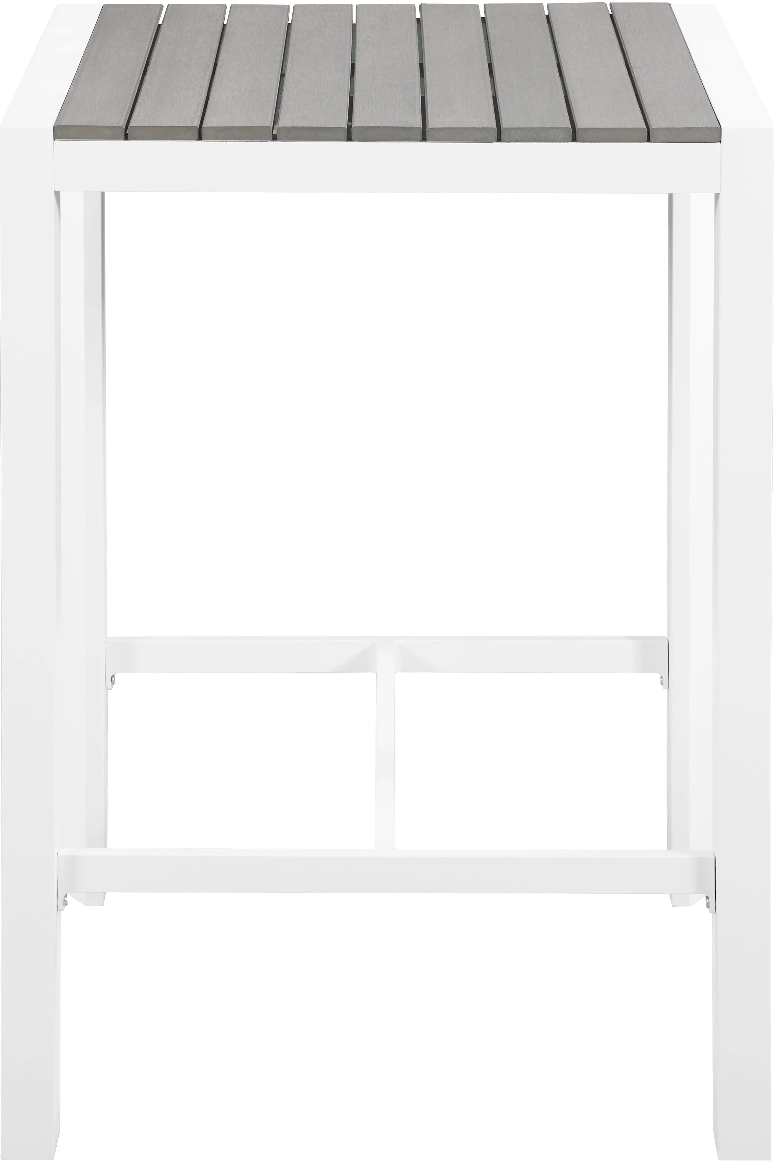 Nizuc Brown manufactured wood Outdoor Patio Aluminum Square Bar Table - Image 3