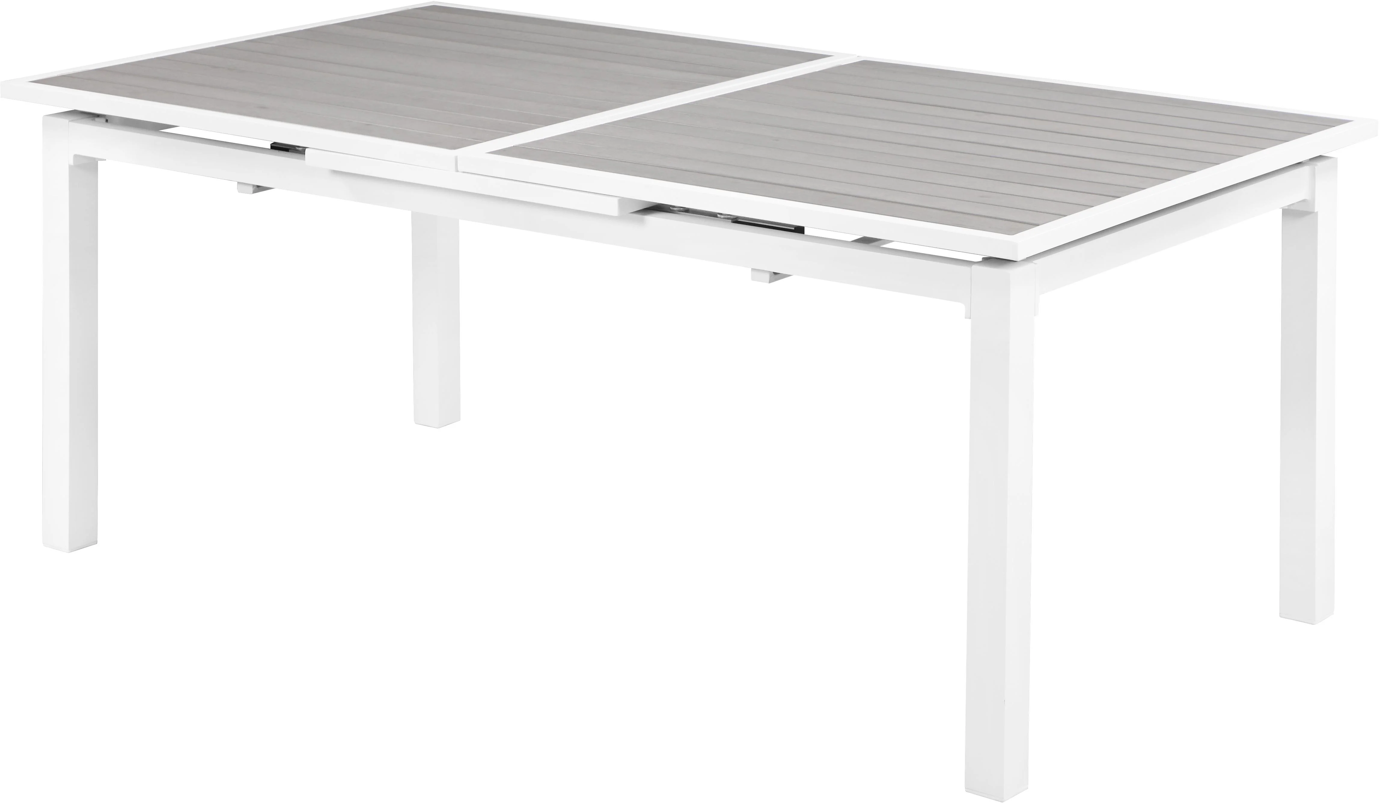 Nizuc Grey manufactured wood Outdoor Patio Extendable Aluminum Dining Table - Image 3