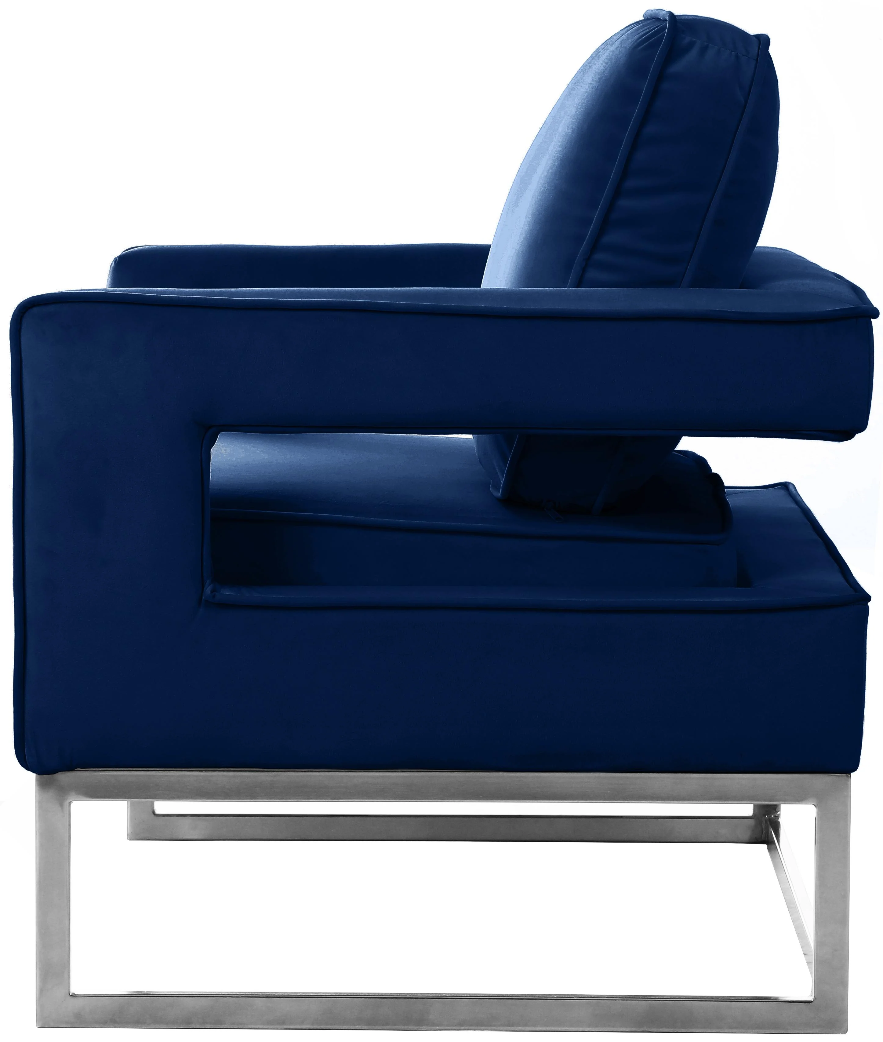 Noah Navy Velvet Accent Chair - Image 4