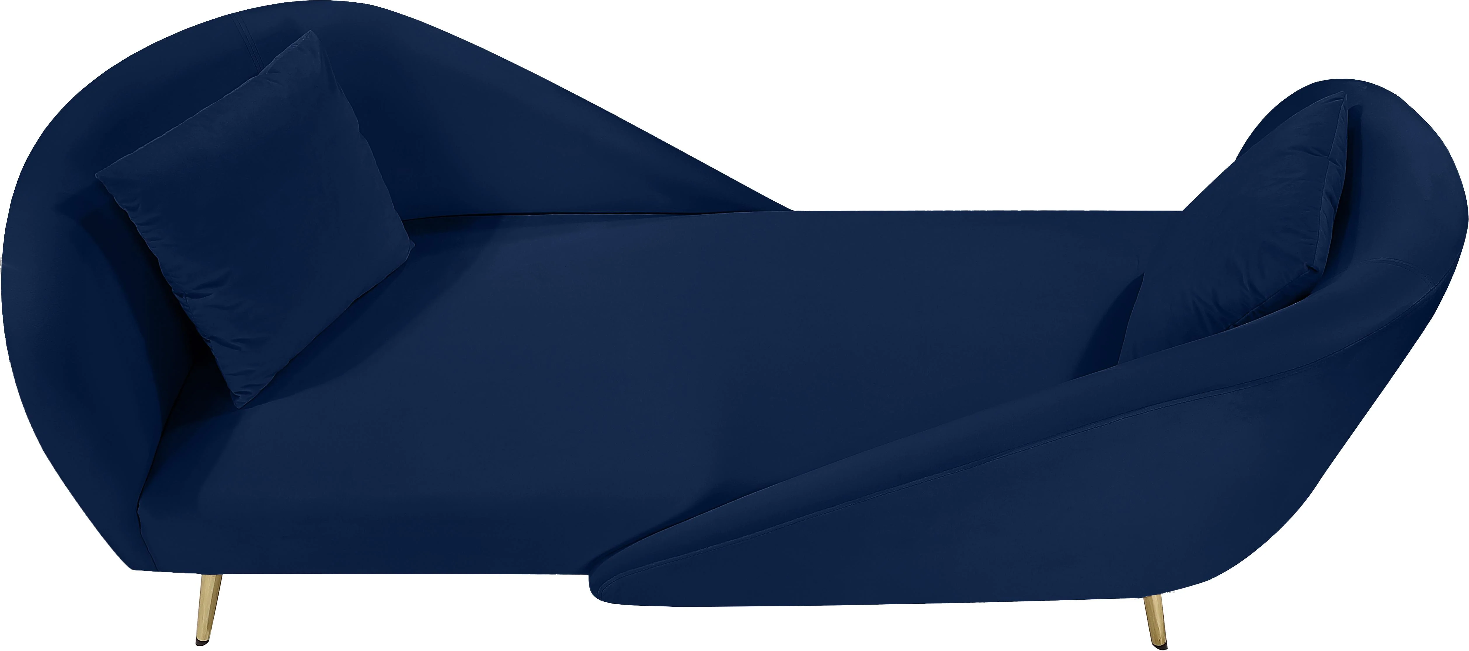 Nolan Navy Velvet Chaise - Image 5
