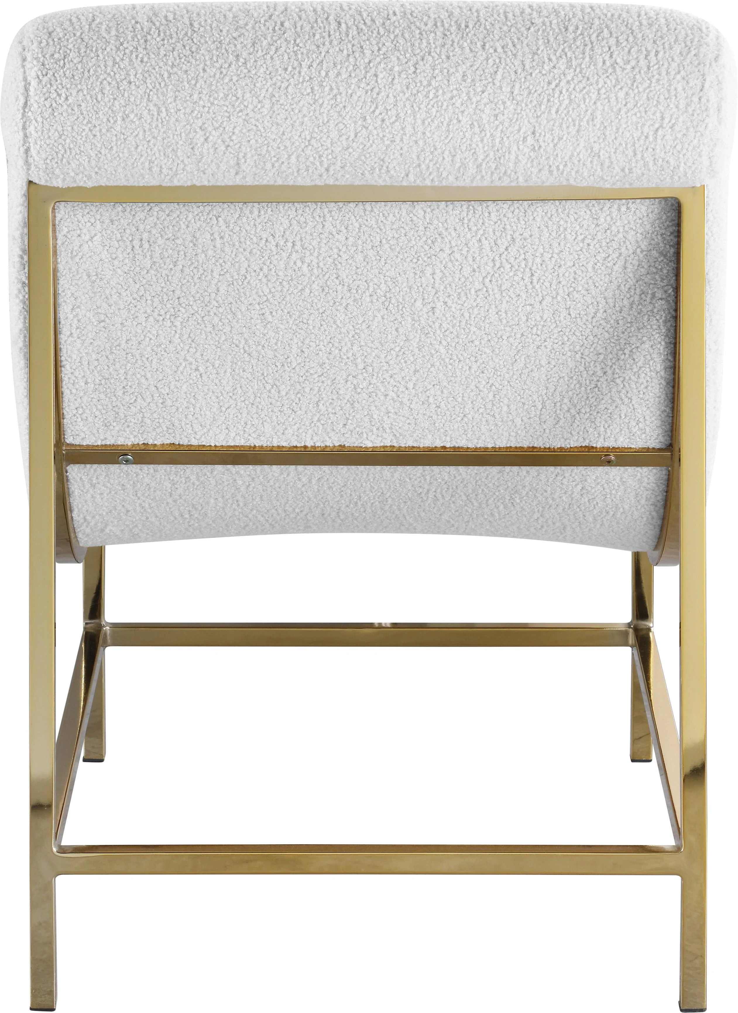 Nube White Faux Sheepskin Fur Accent Chair - Image 3