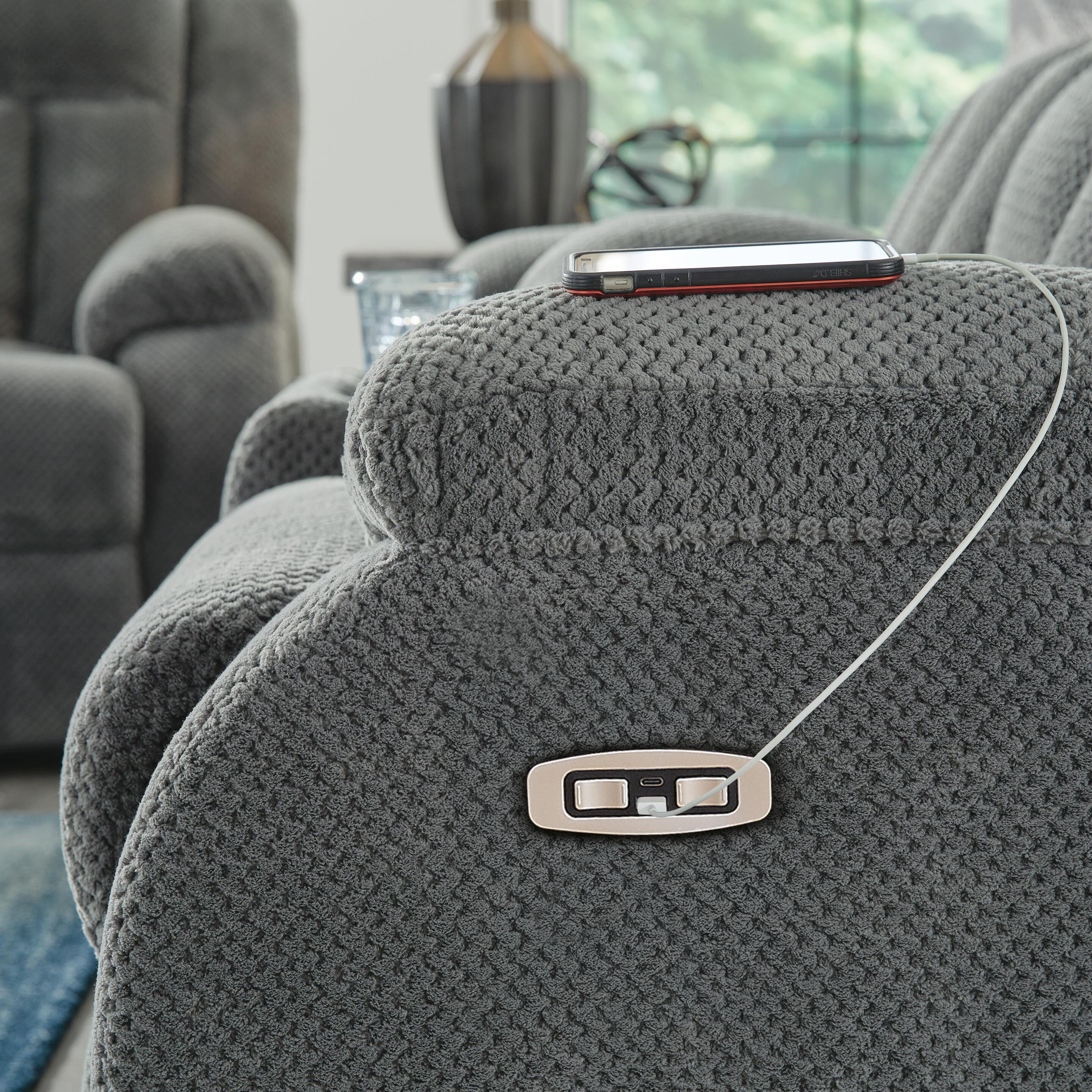 Observation Power Reclining Sofa with Drop Down Table - Image 9