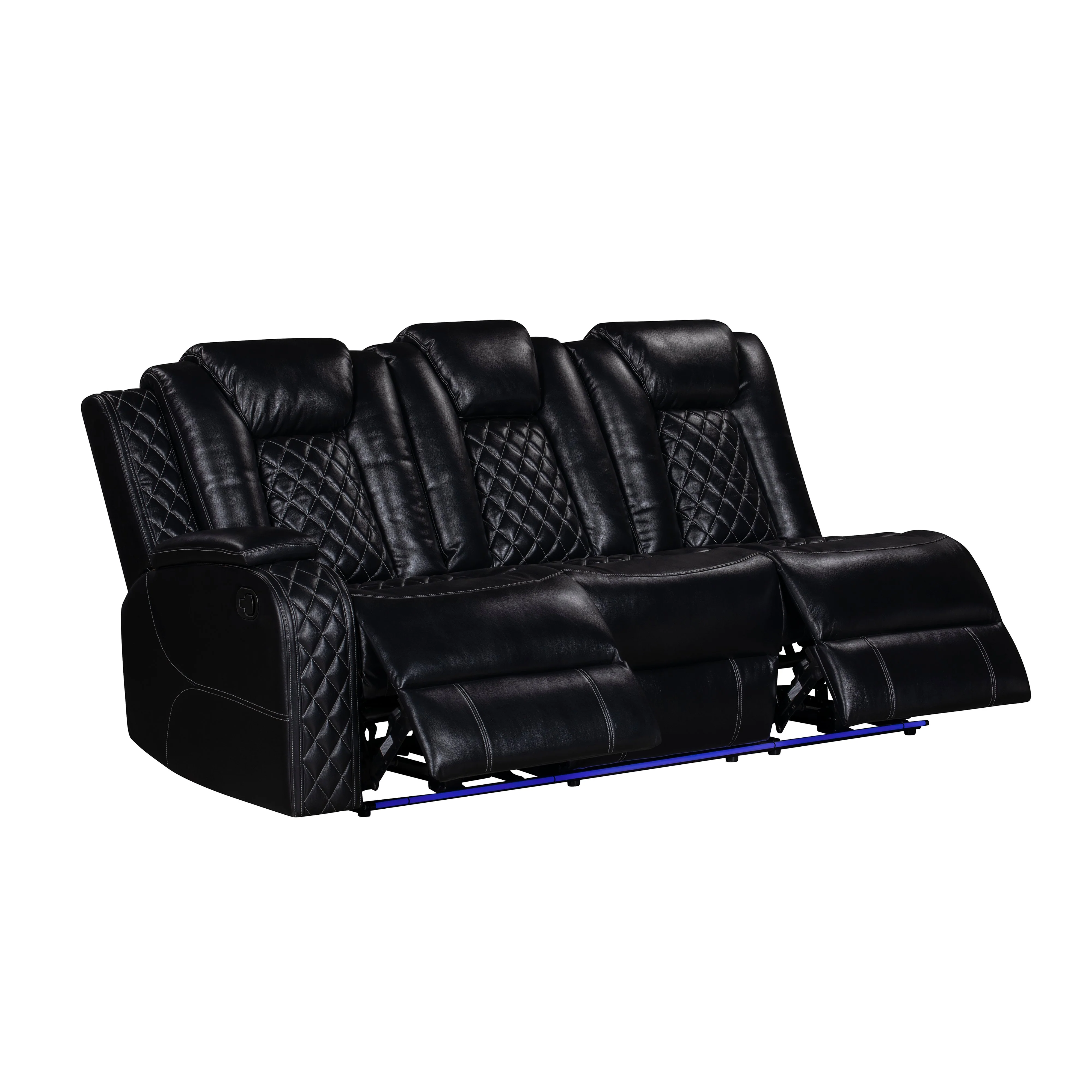 Orion Ii Laf Sofa W/Dual Recliner-Black - Image 3