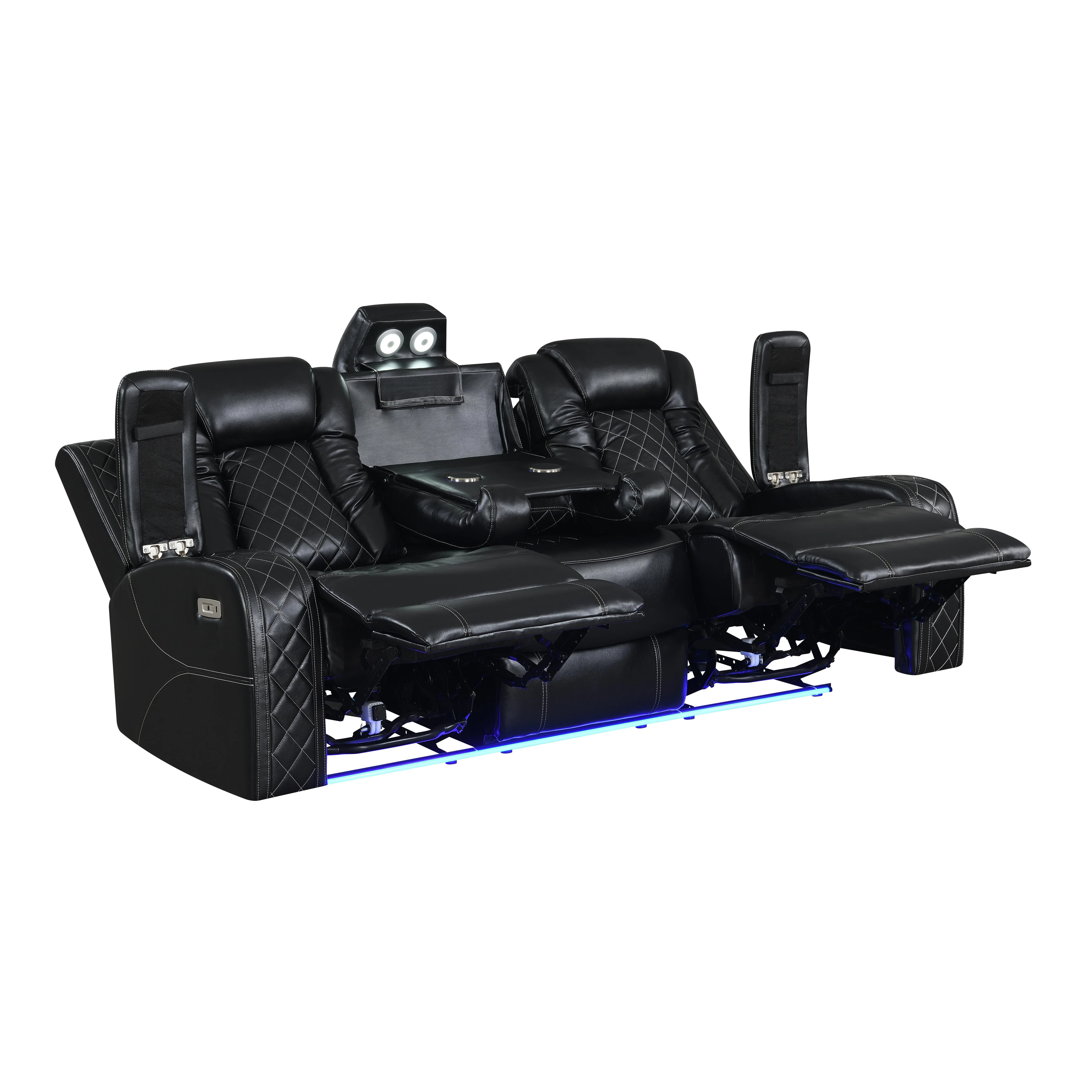 ORION SOFA W/ PWR FR & HR-BLACK - Image 4