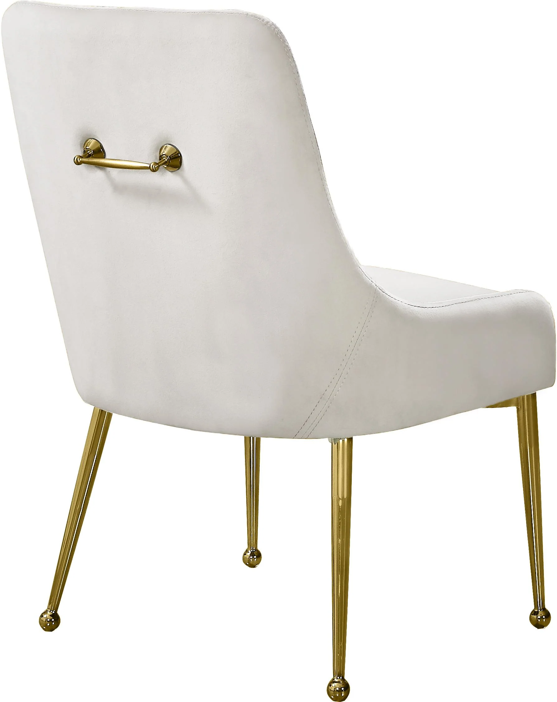 Owen Cream Velvet Dining Chair - Image 2