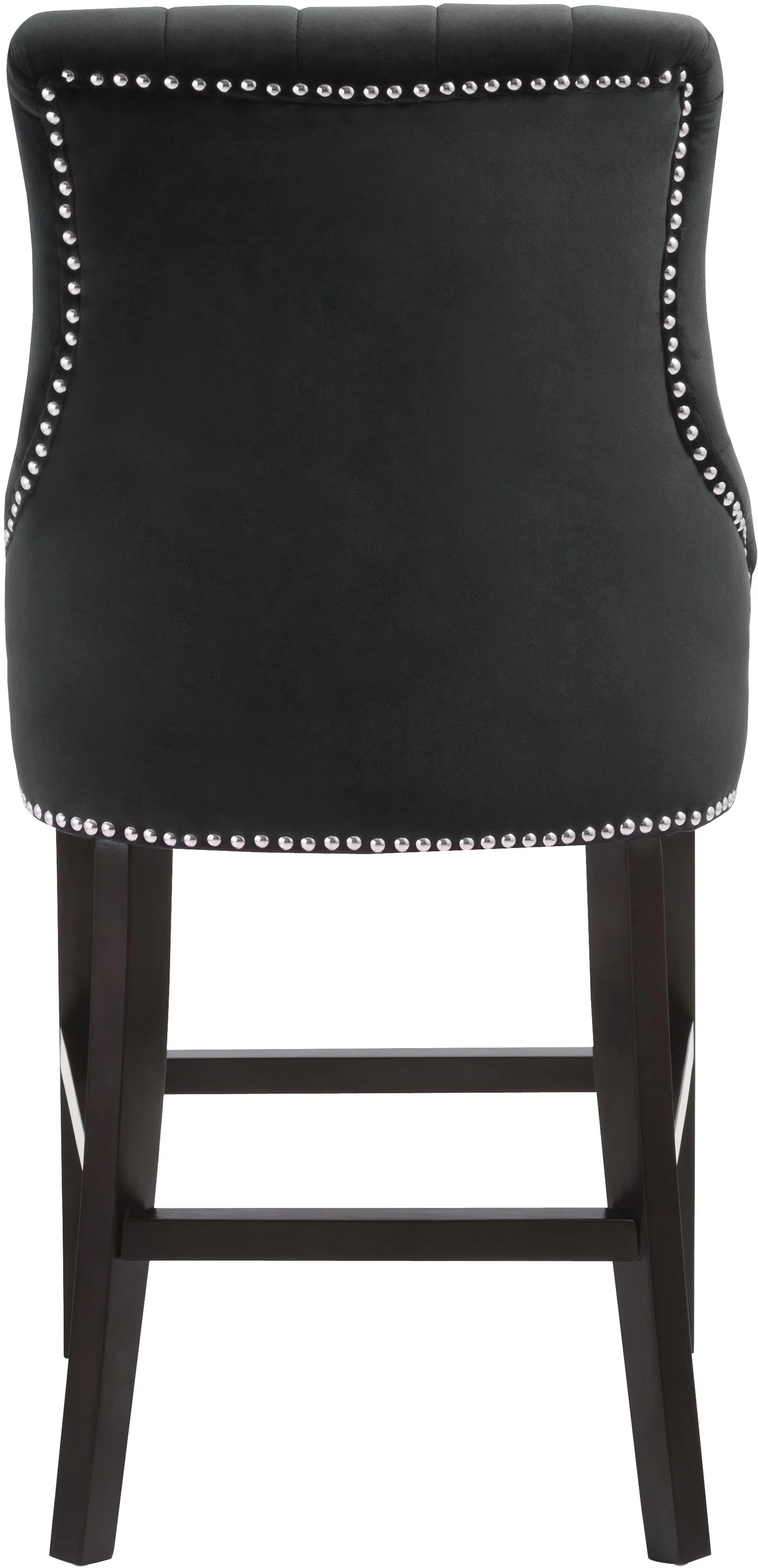Oxford Black Velvet Stool - Image 4
