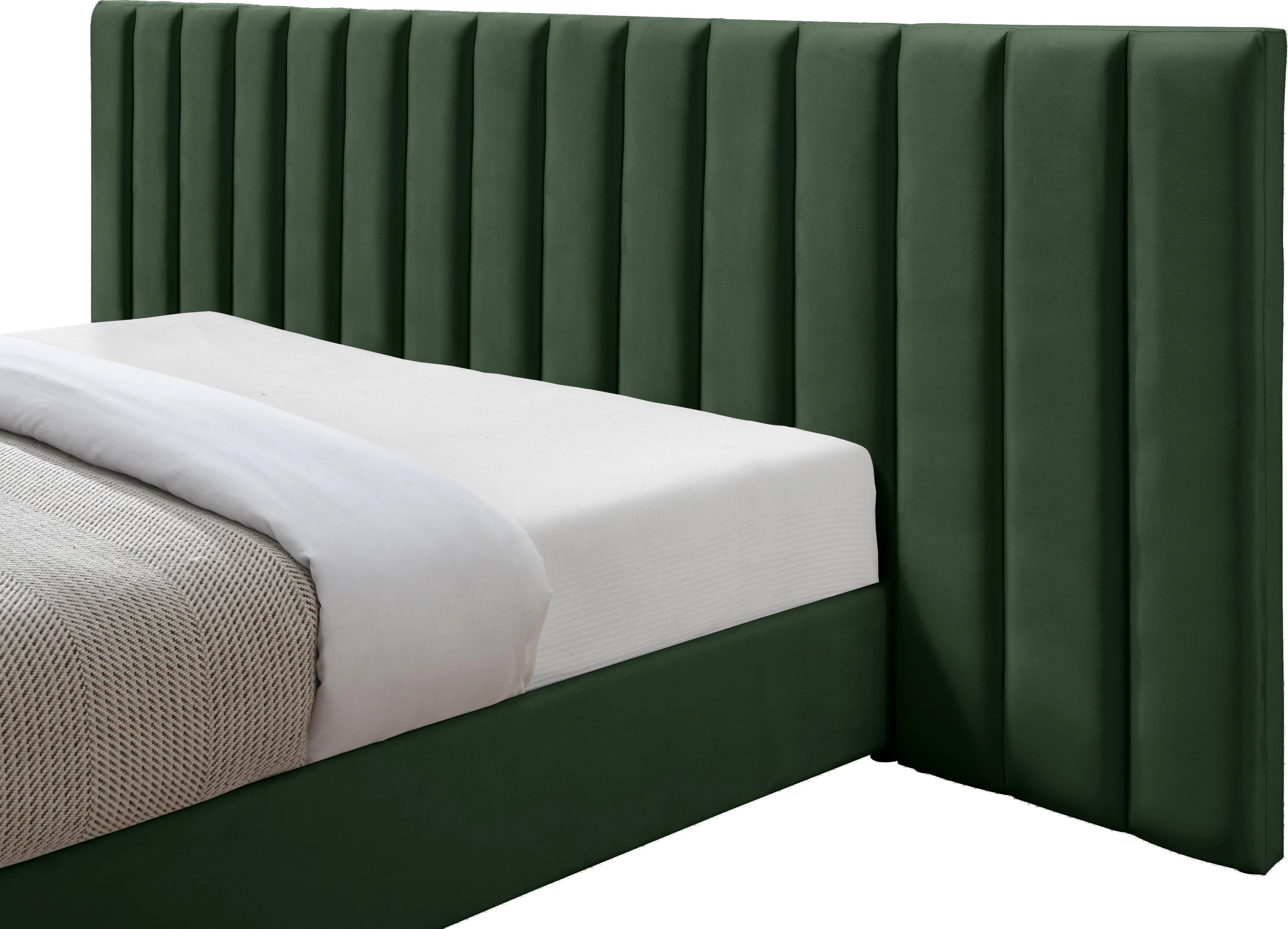 Pablo Green Velvet Queen Bed - Image 7