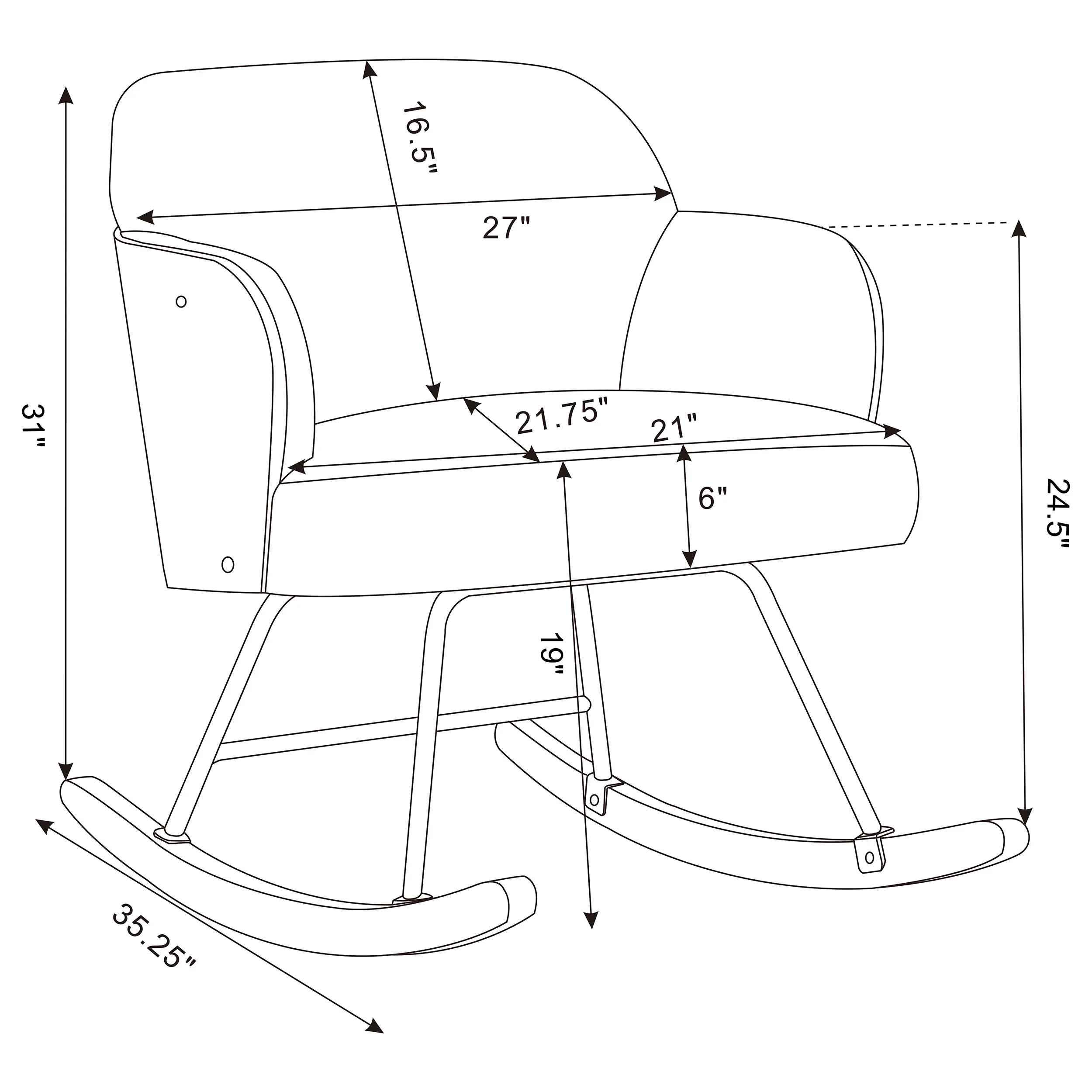 Paige Rocking Chair - Image 12
