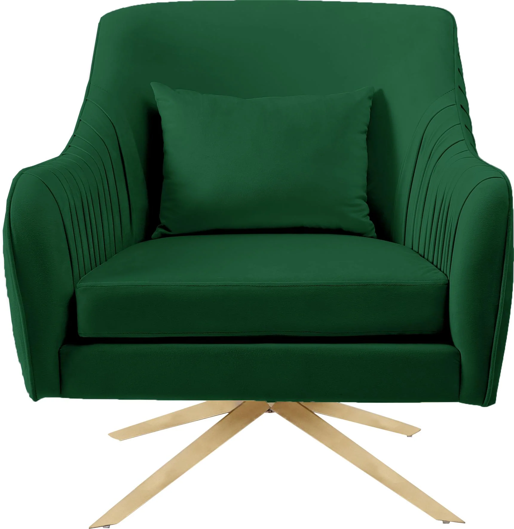 Paloma Green Velvet Accent Chair - Image 3
