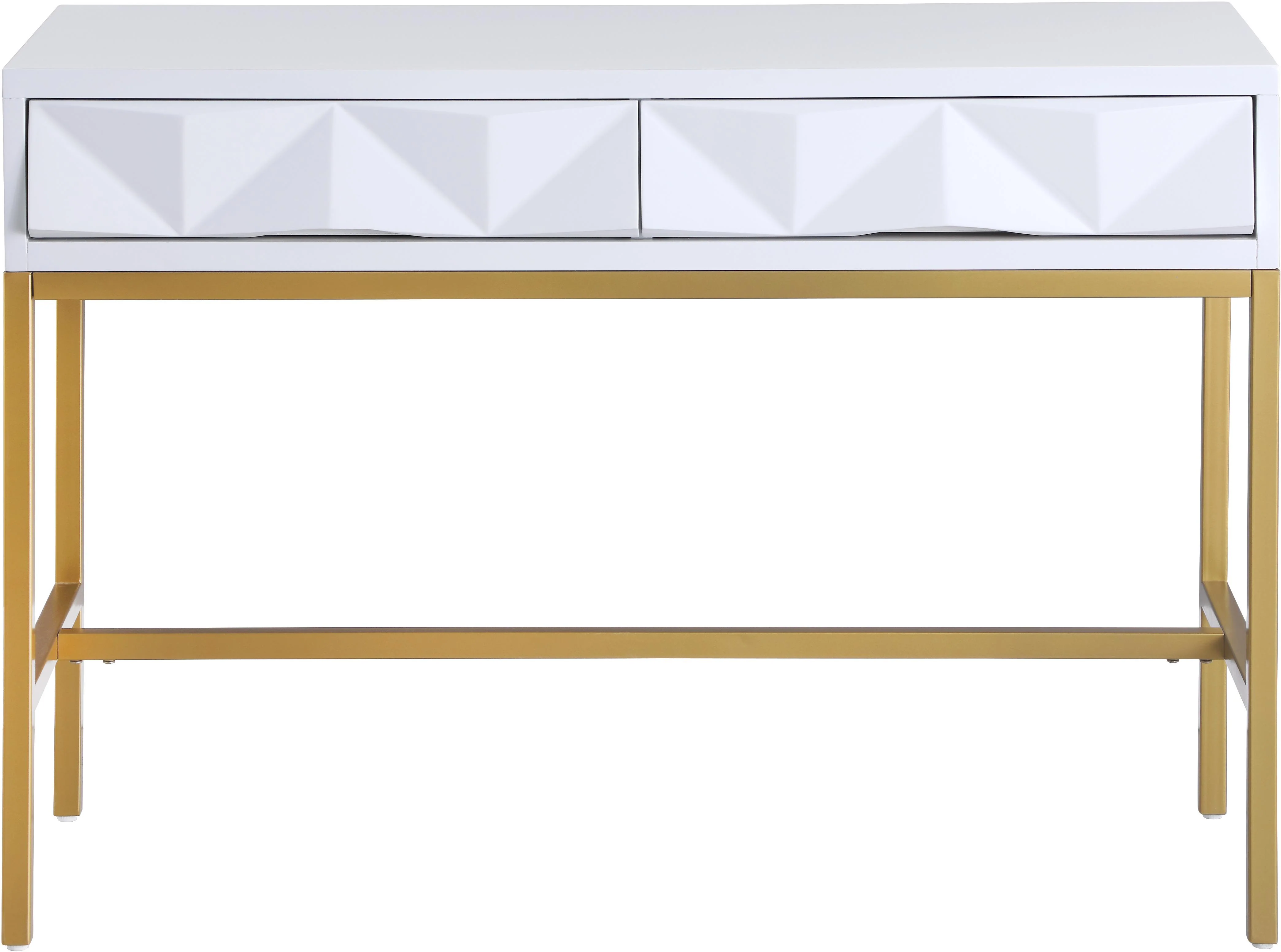 Pandora White Laquer with Gold Console Table - Image 3