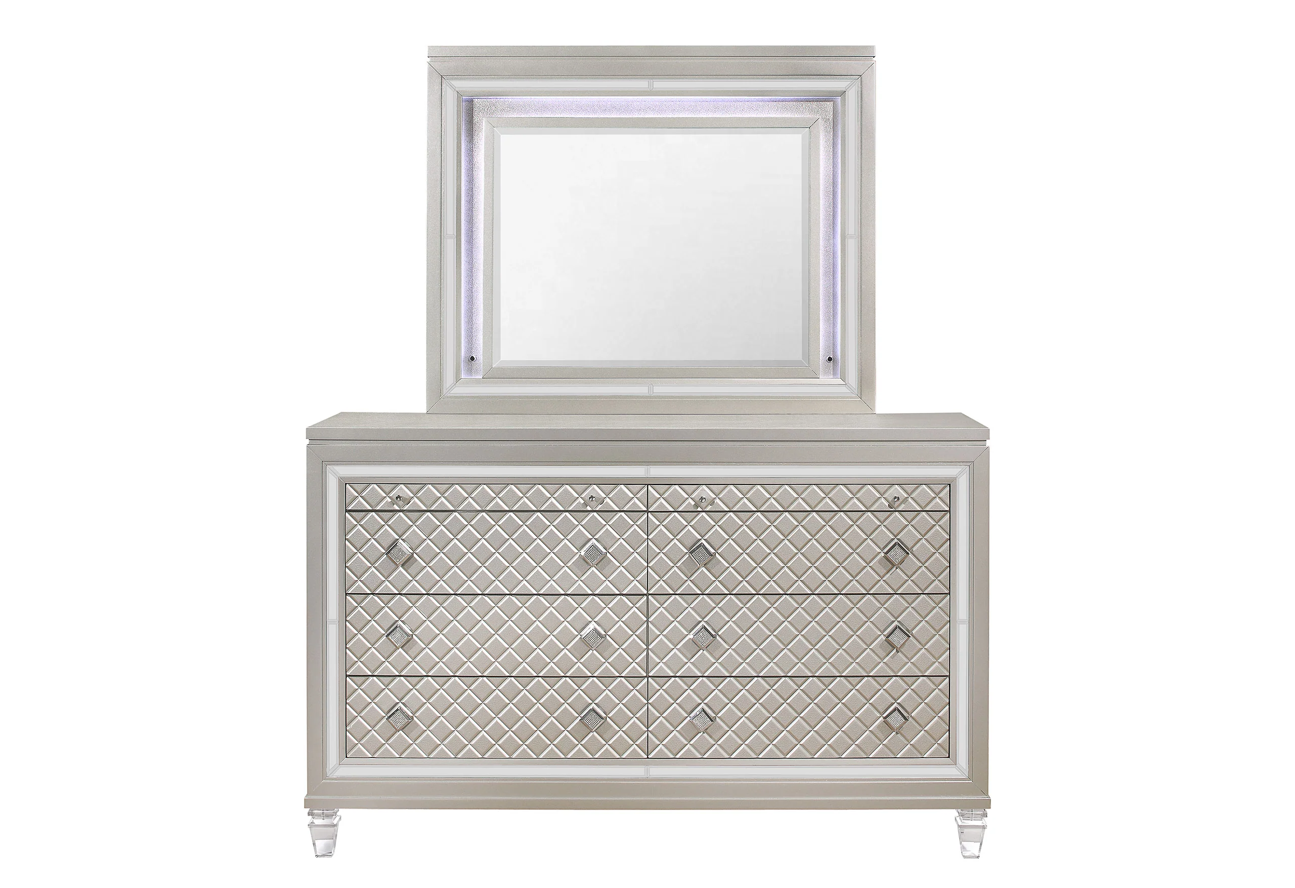 PARIS CHAMPAGNE MIRROR WITH LED - Image 2