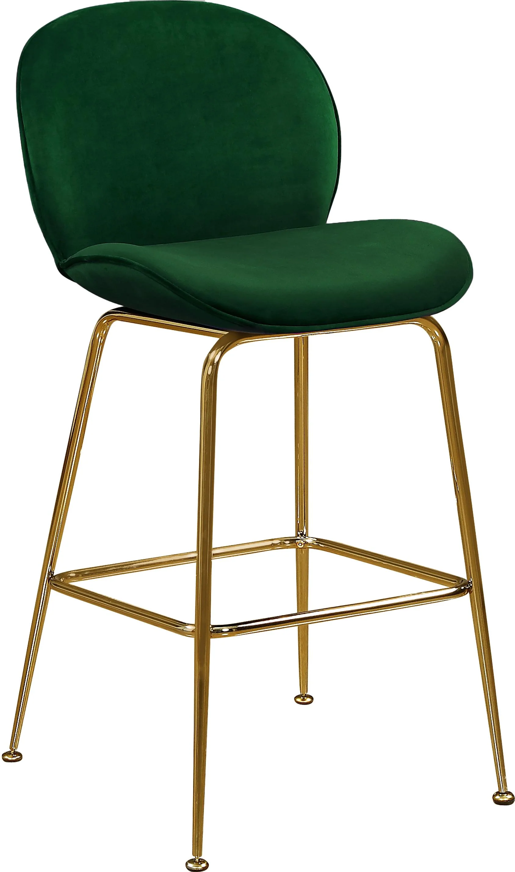 Paris Green Velvet Stool - Image 3