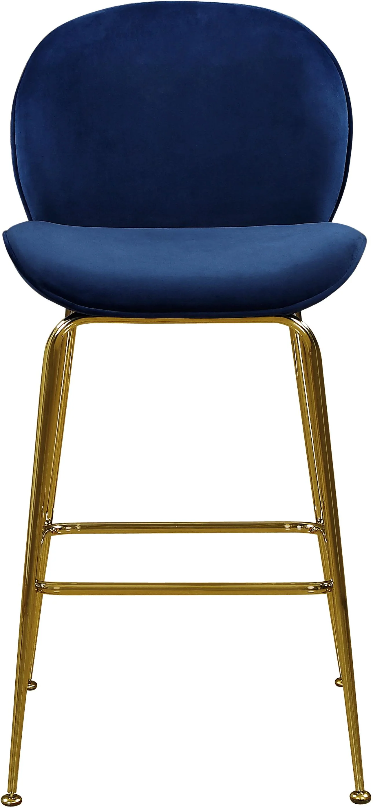 Paris Navy Velvet Stool - Image 4