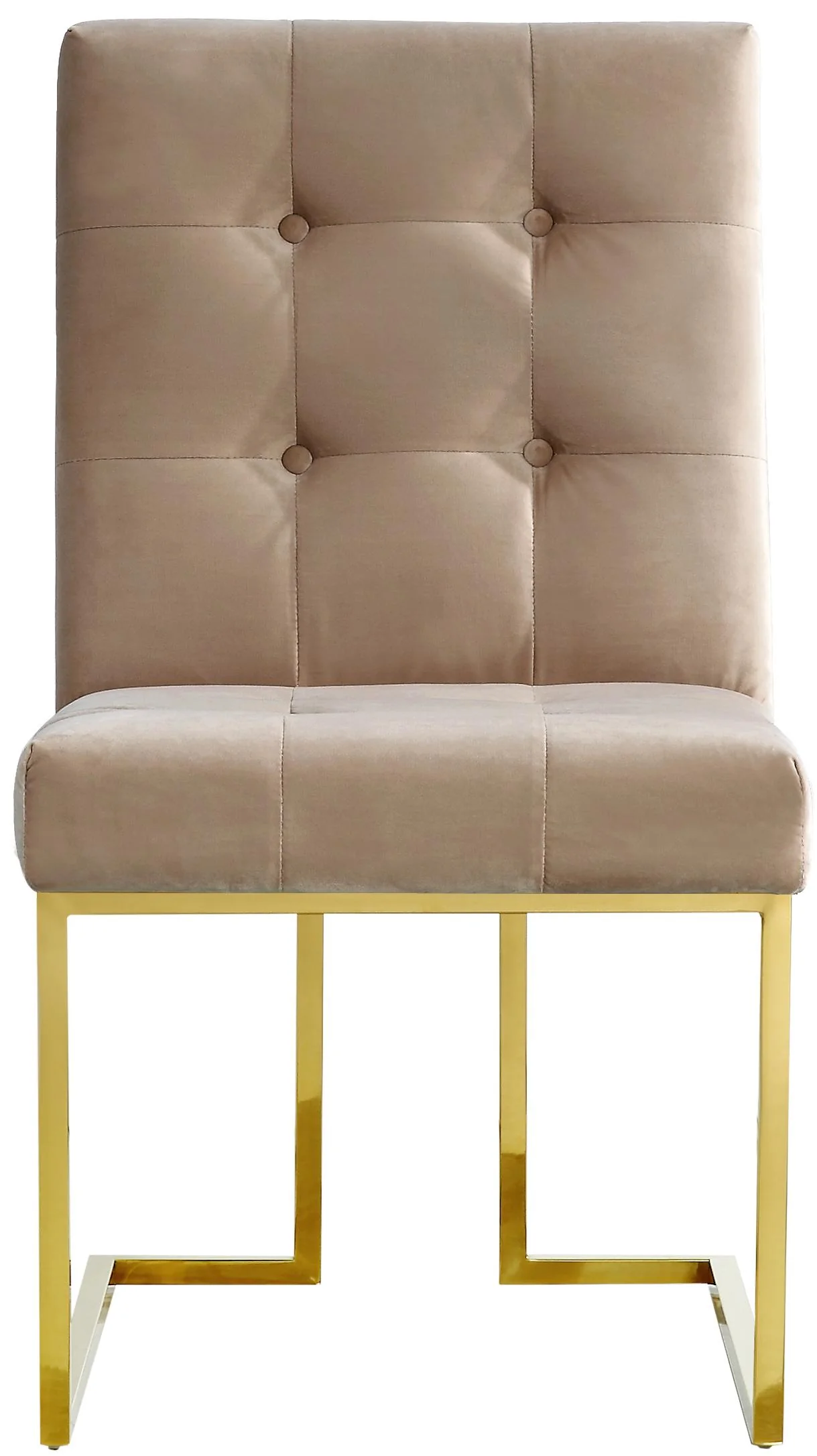 Pierre Beige Velvet Dining Chair - Image 4