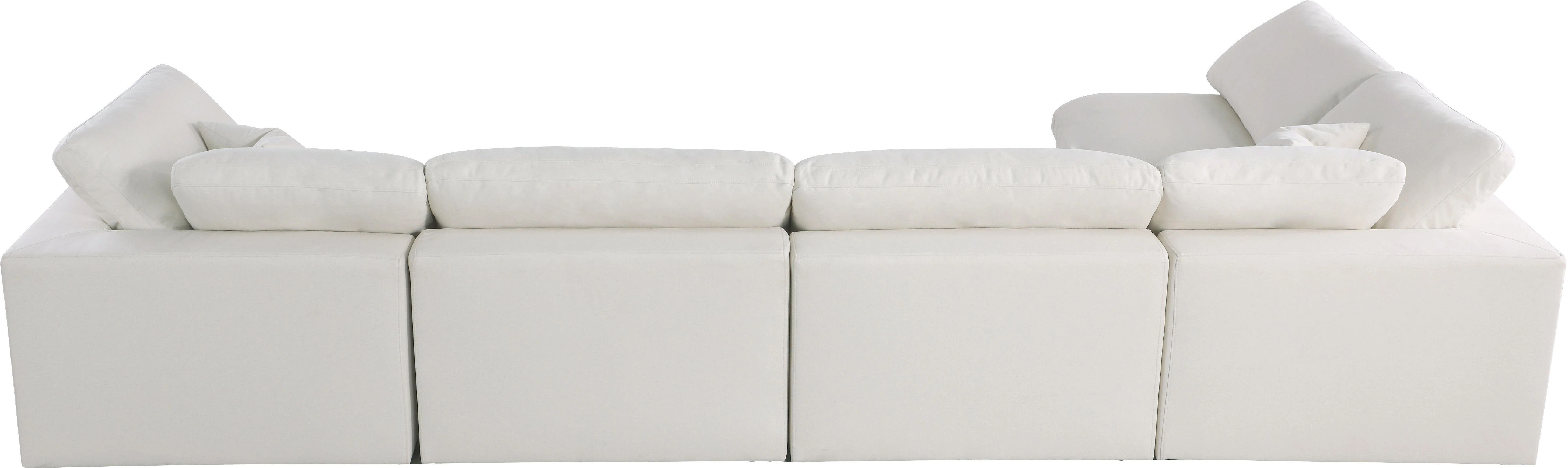 Plush Cream Velvet Standard Cloud Modular Sectional - Image 36