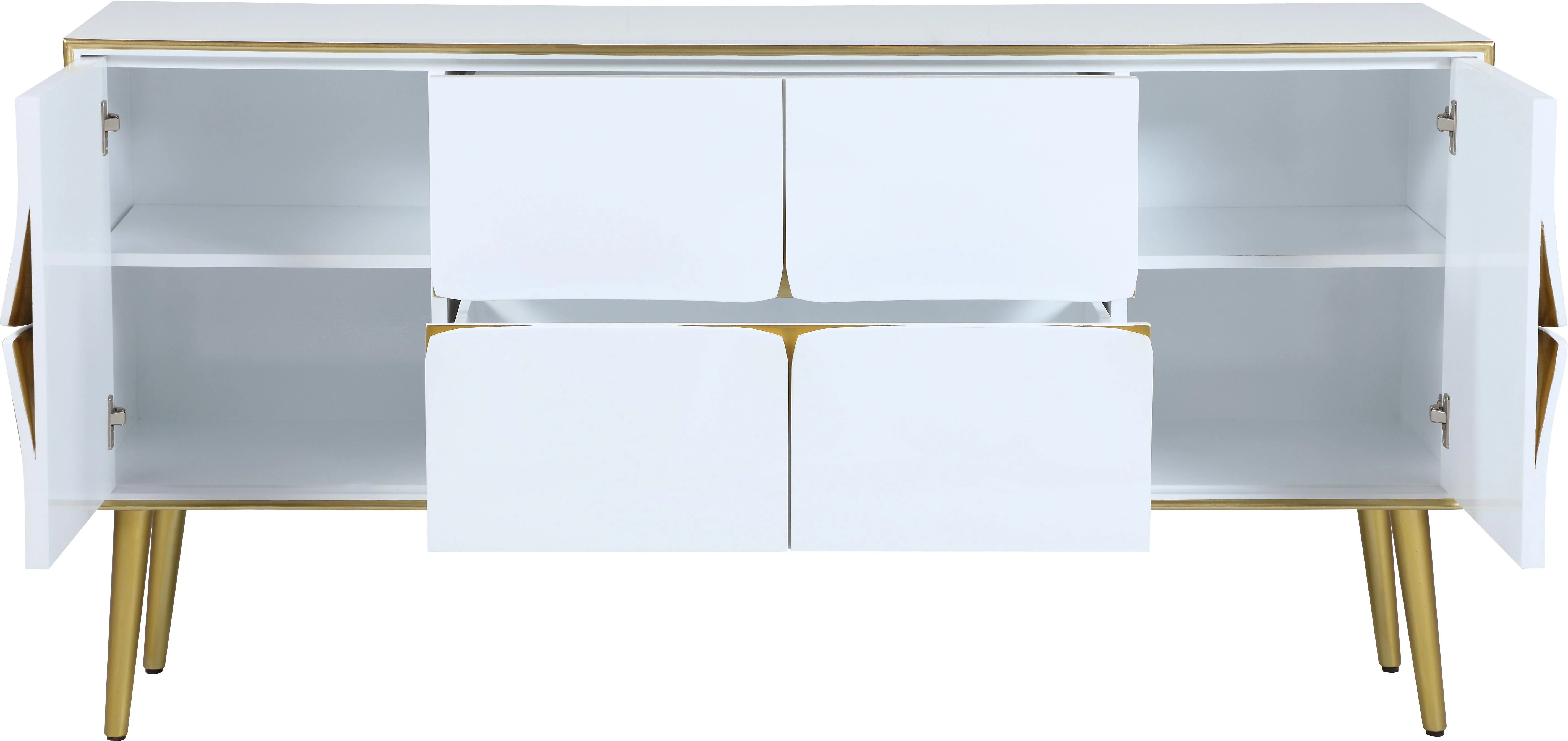Pop White / Gold Sideboard/Buffet - Image 3