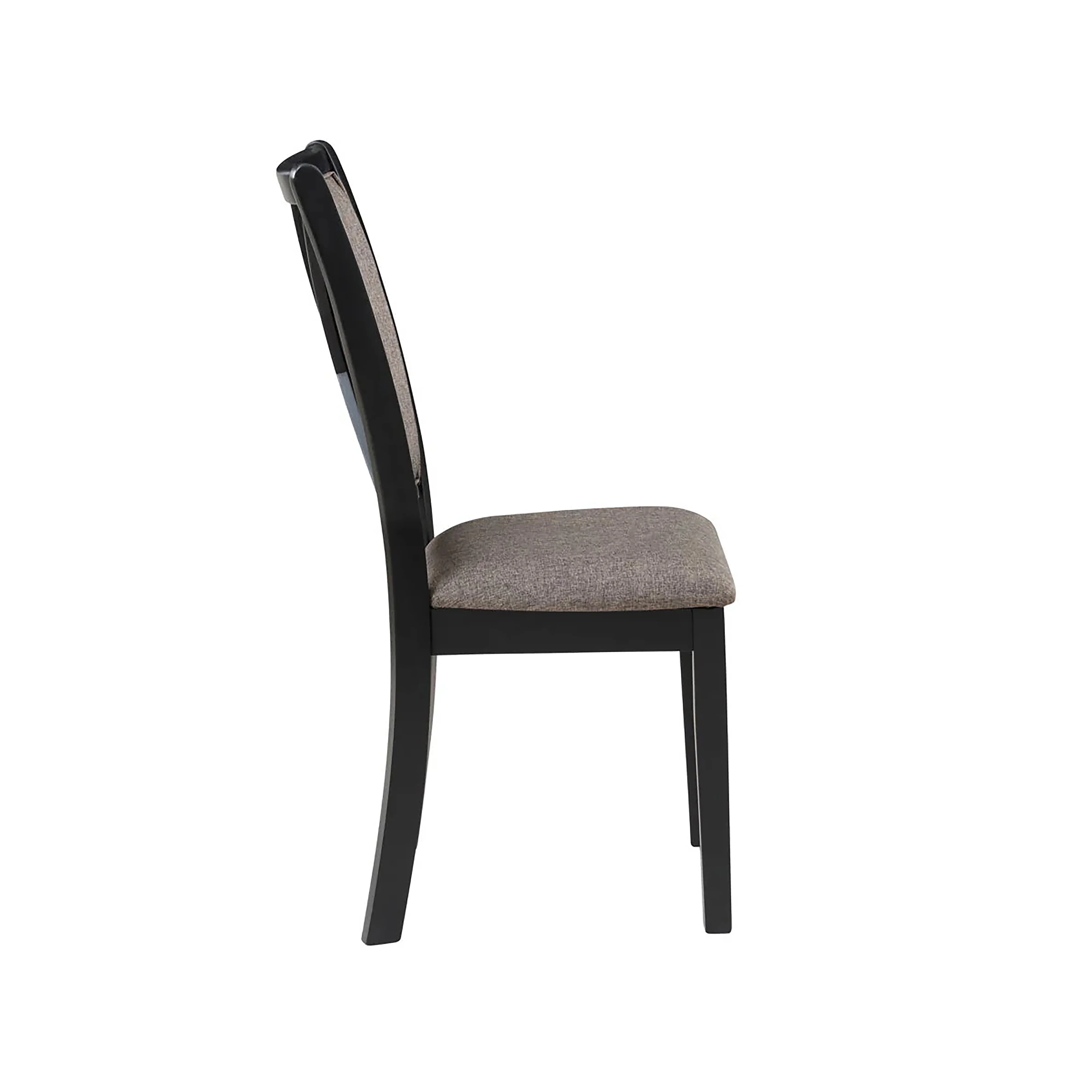 Potomac 48" Round Dining Table & 4 Chairs-Brown/Black - Image 3