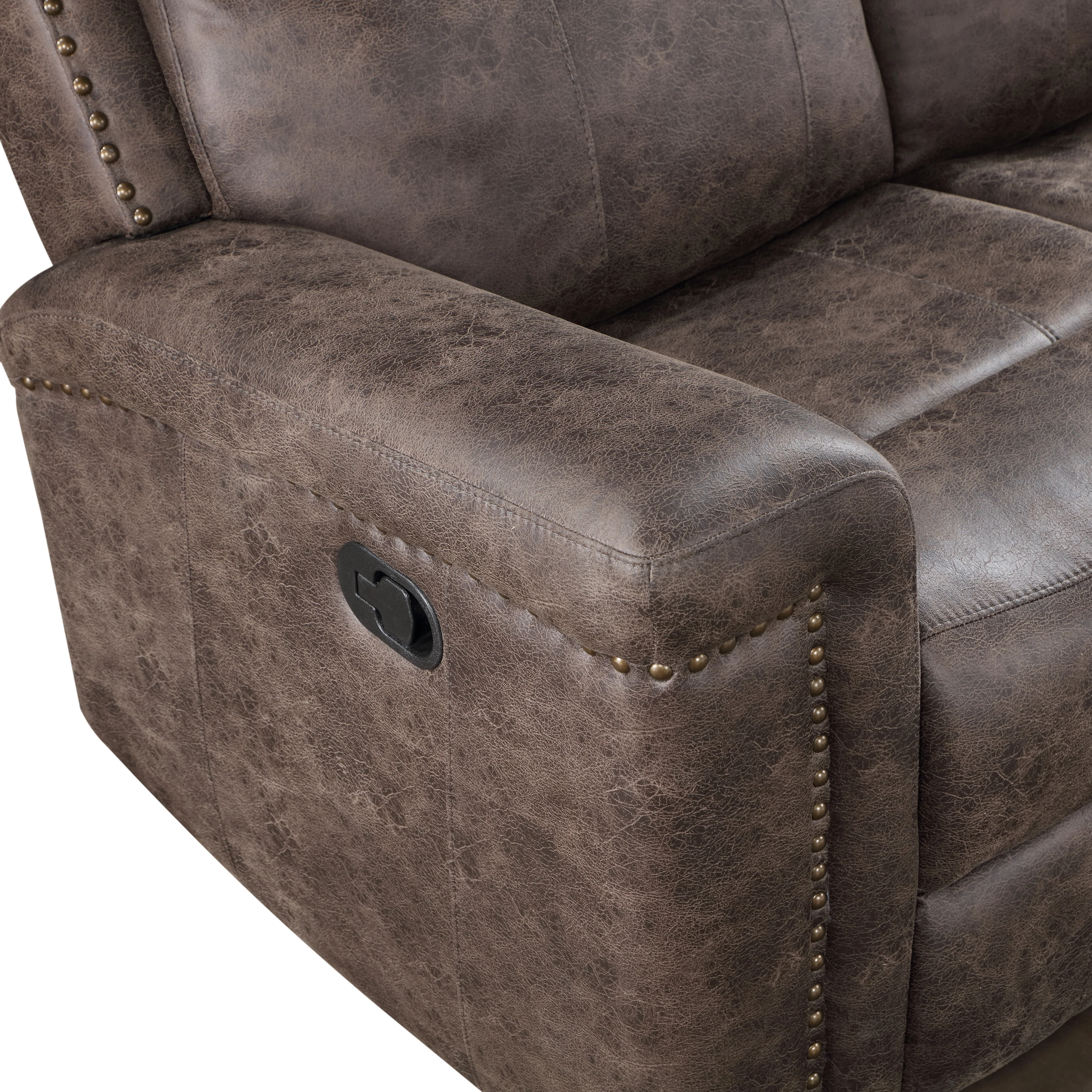 Quade Console Loveseat W/ Dual Recliners-Mocha - Image 7