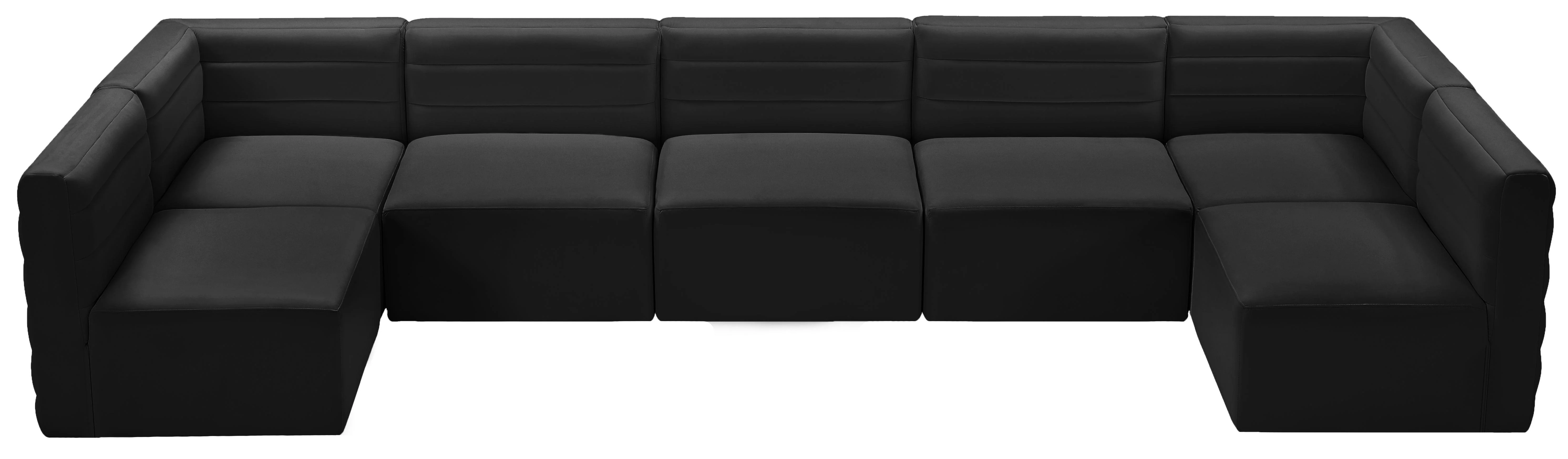Quincy Black Velvet Modular Sectional - Image 49