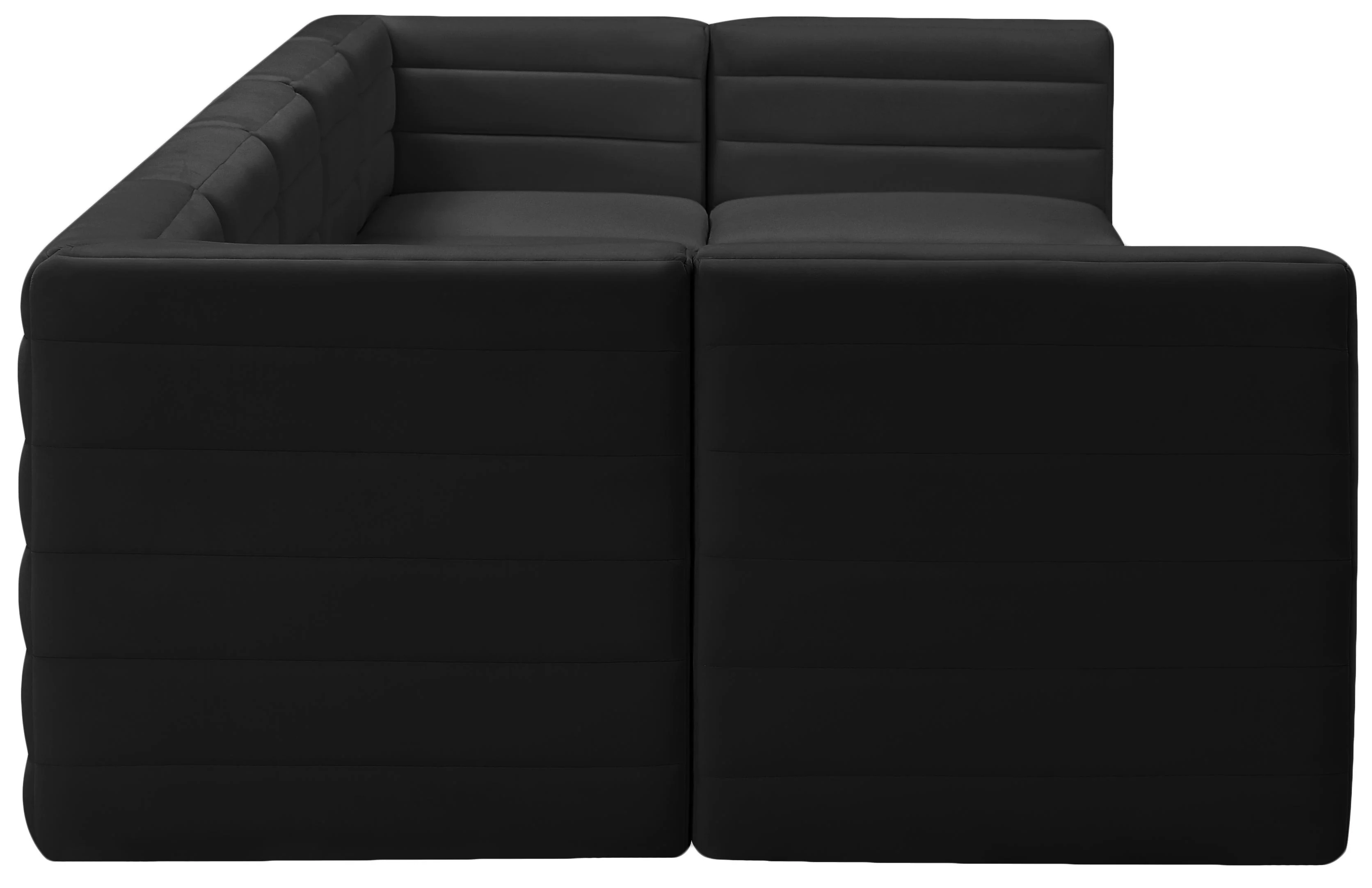 Quincy Black Velvet Modular Sectional - Image 51