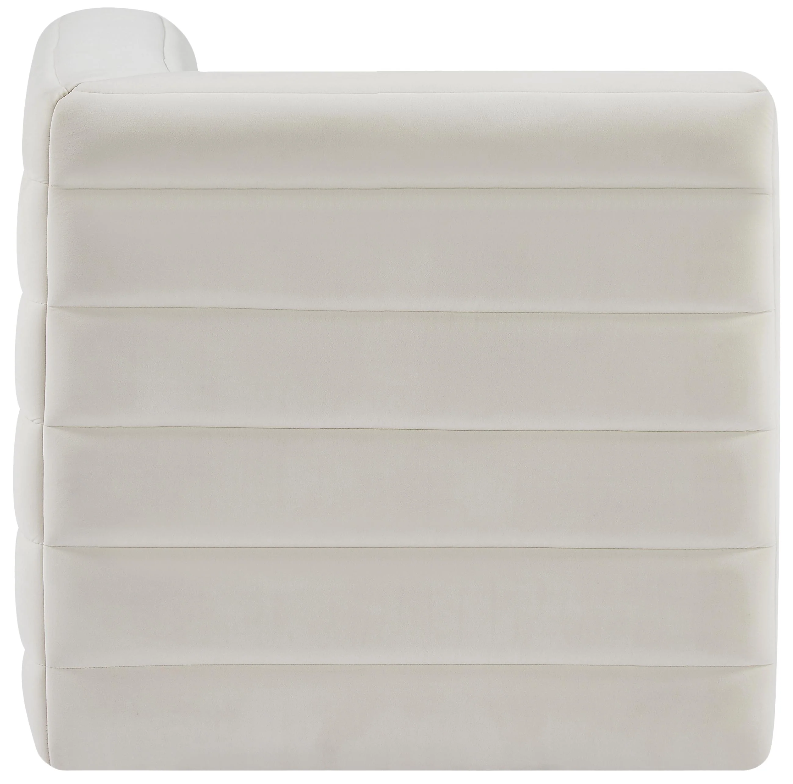 Quincy Cream Velvet Modular Corner Chair - Image 4