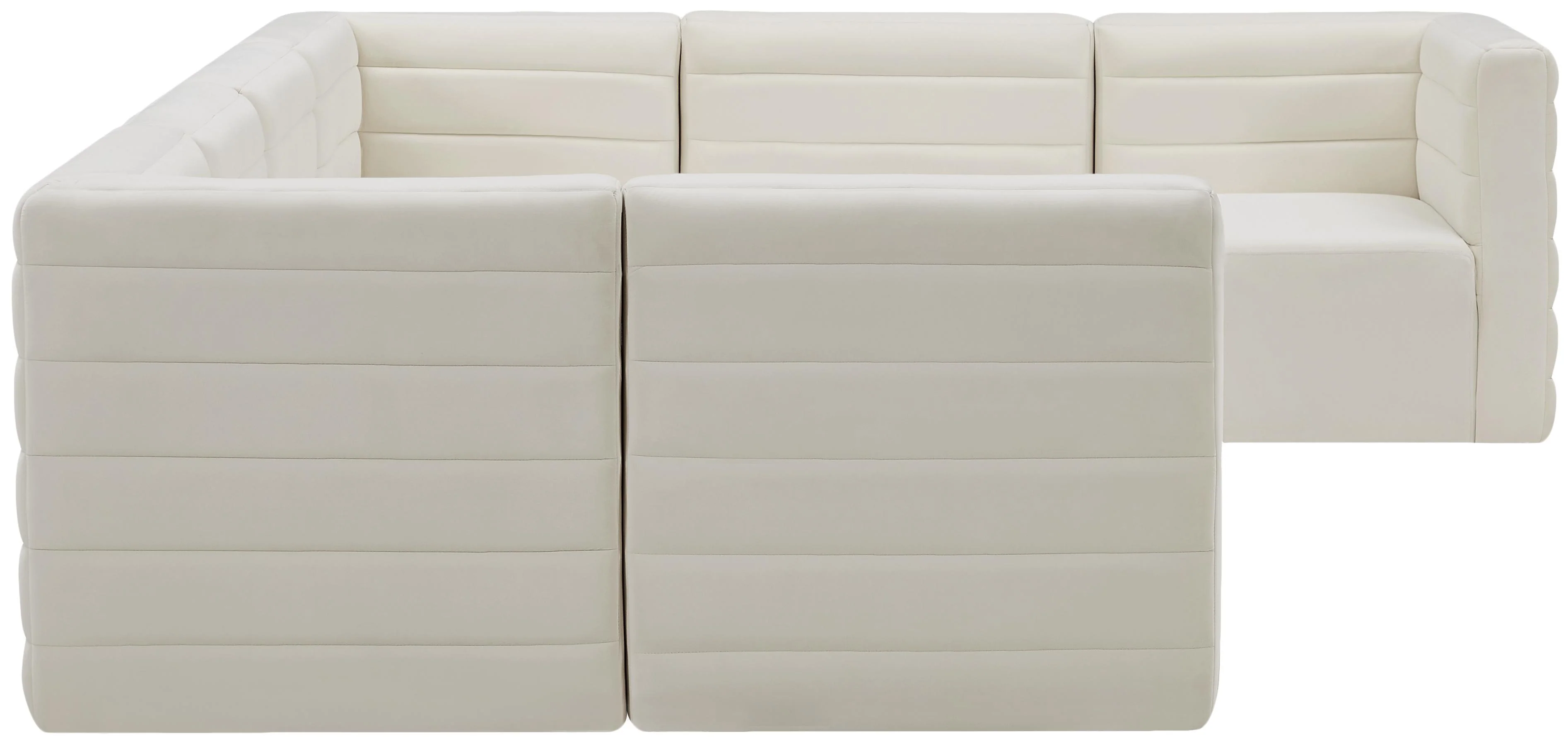 Quincy Cream Velvet Modular Sectional - Image 45