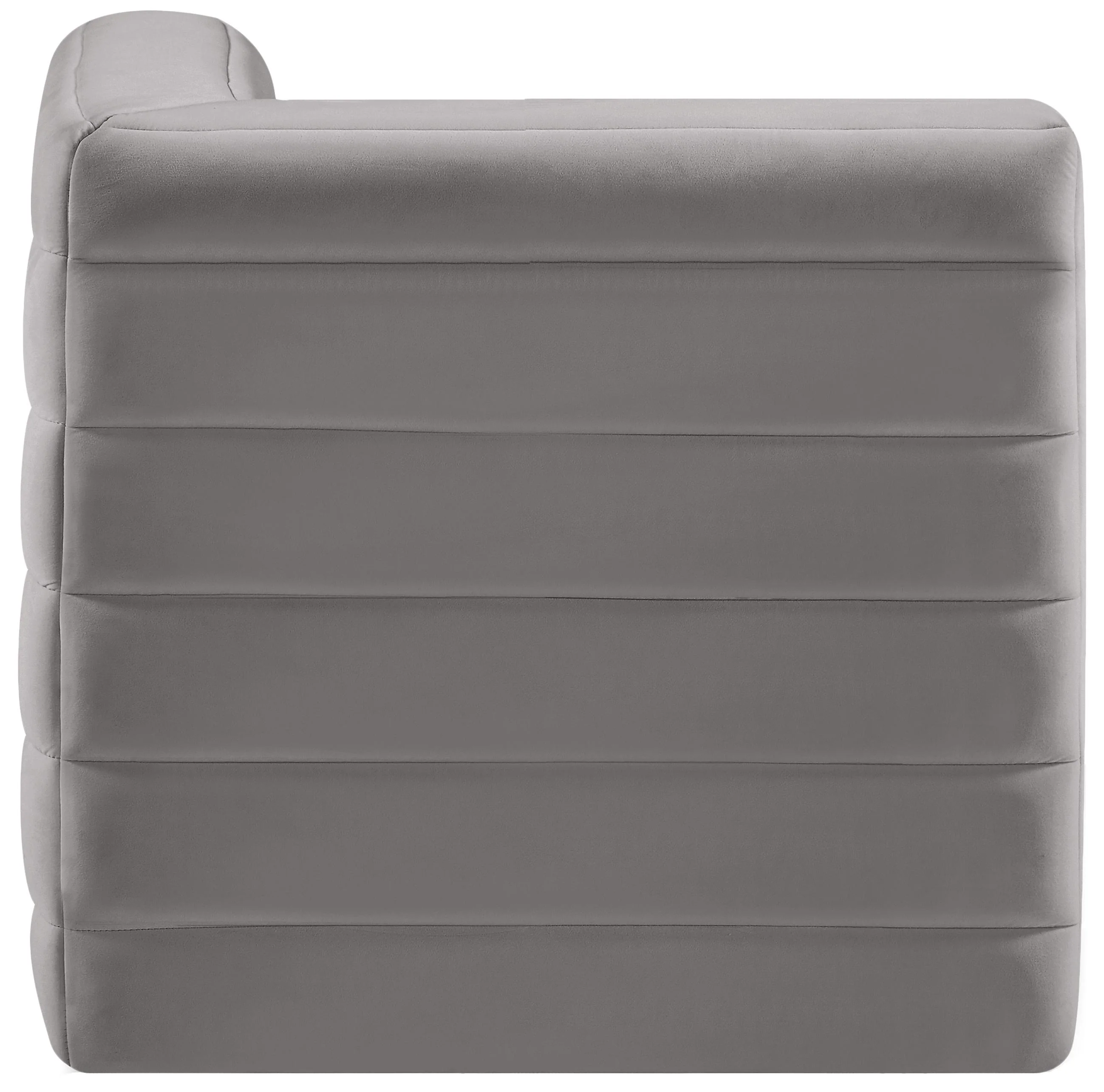 Quincy Grey Velvet Modular Corner Chair - Image 4