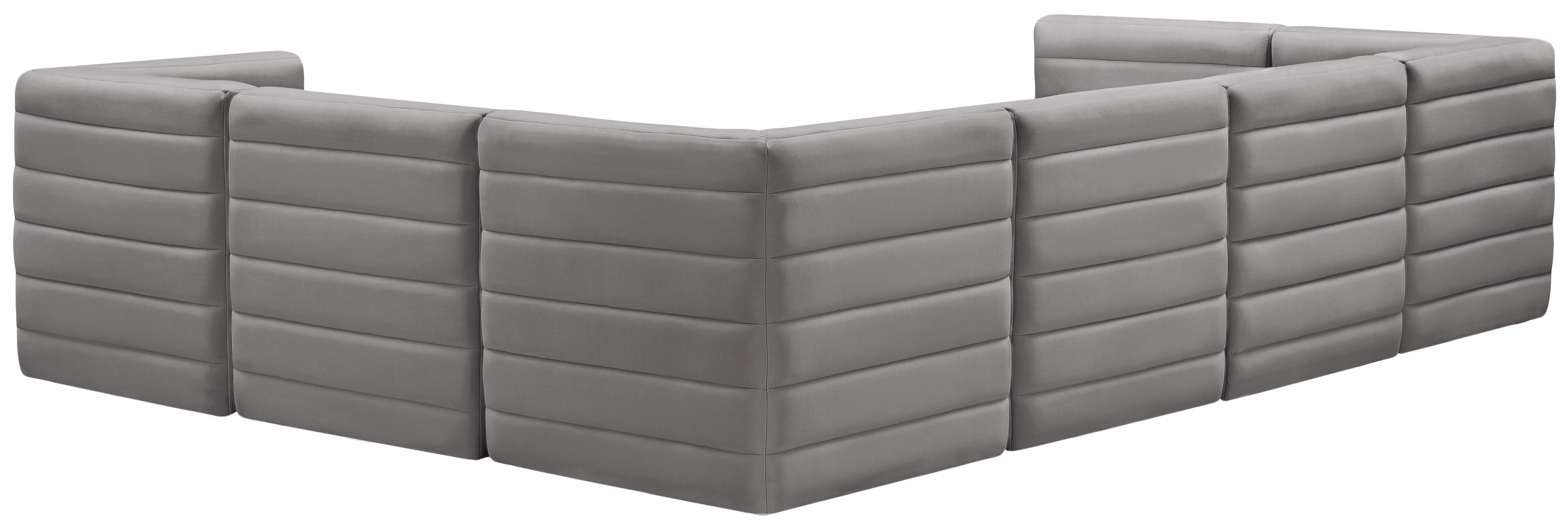 Quincy Grey Velvet Modular Sectional - Image 41